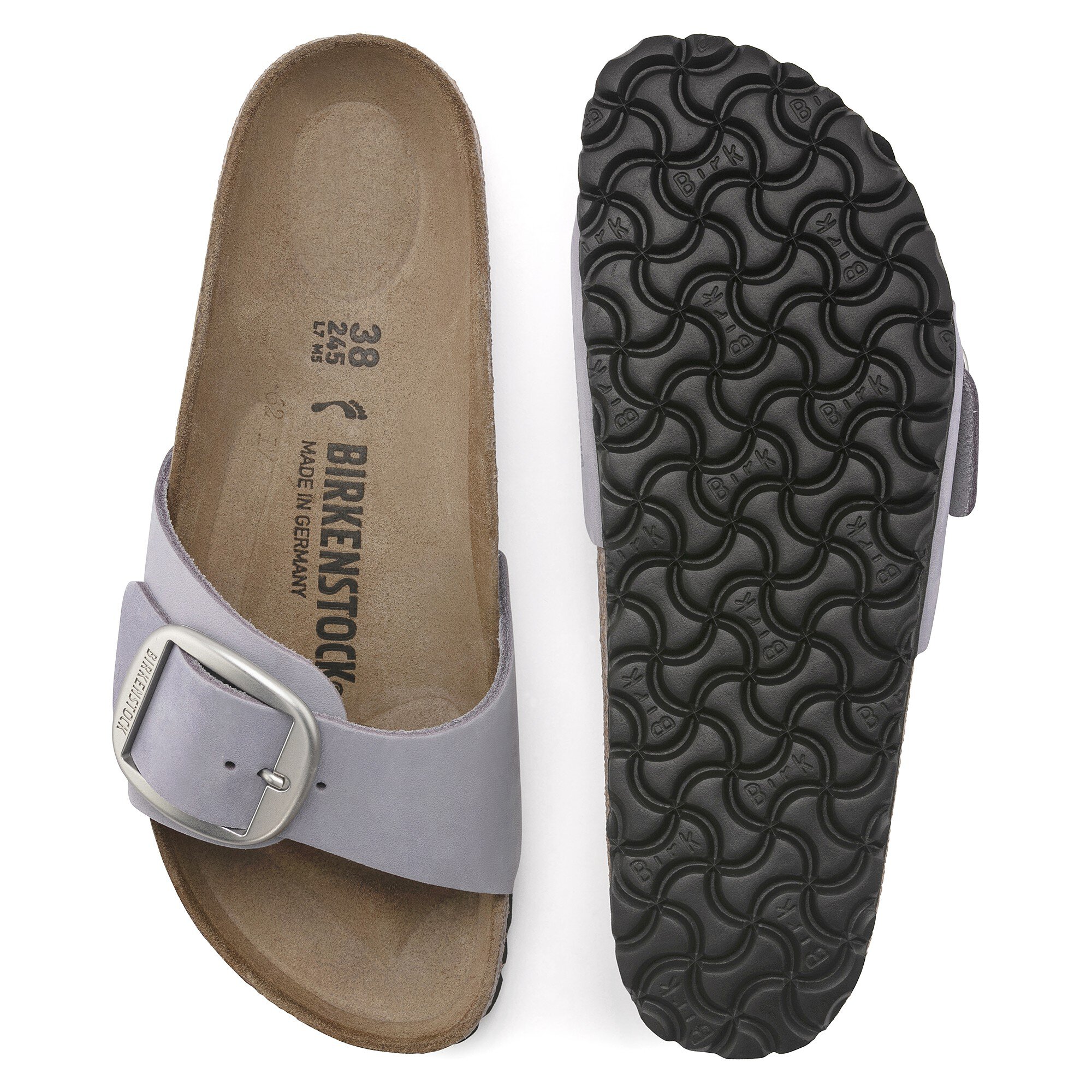 birkenstock madrid big buckle zwart