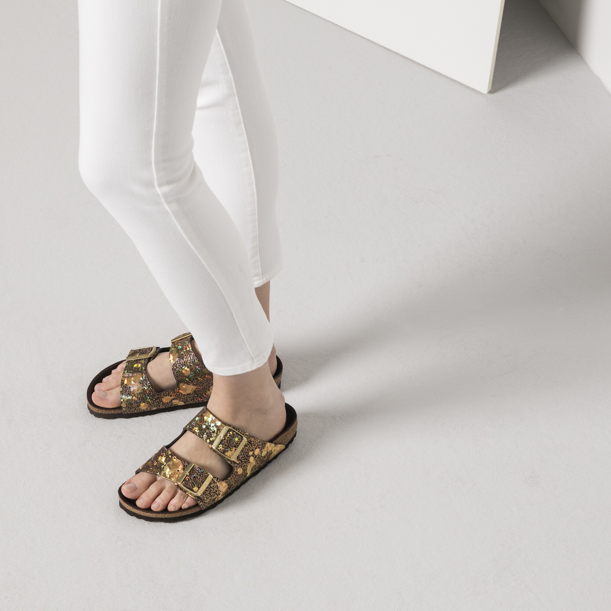 birkenstock spotted metallic