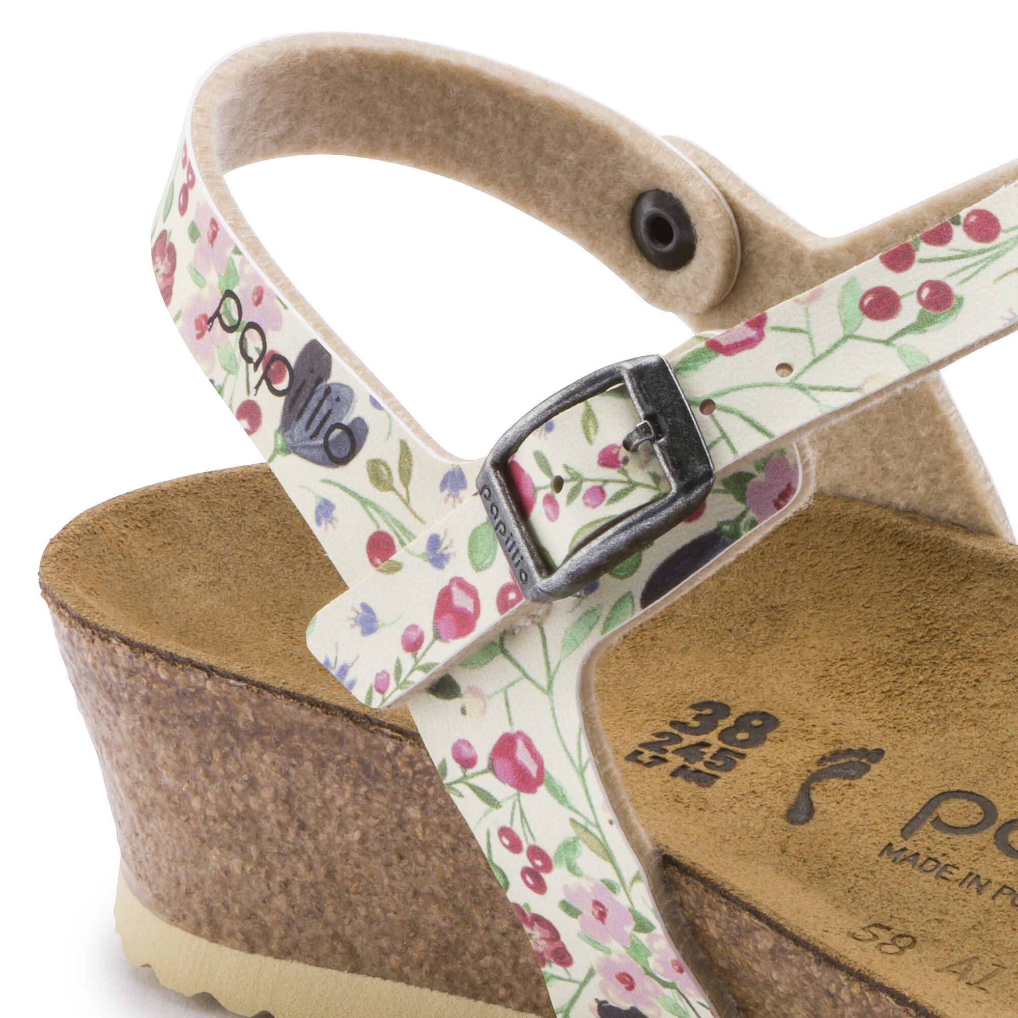 birkenstock meadow flowers beige