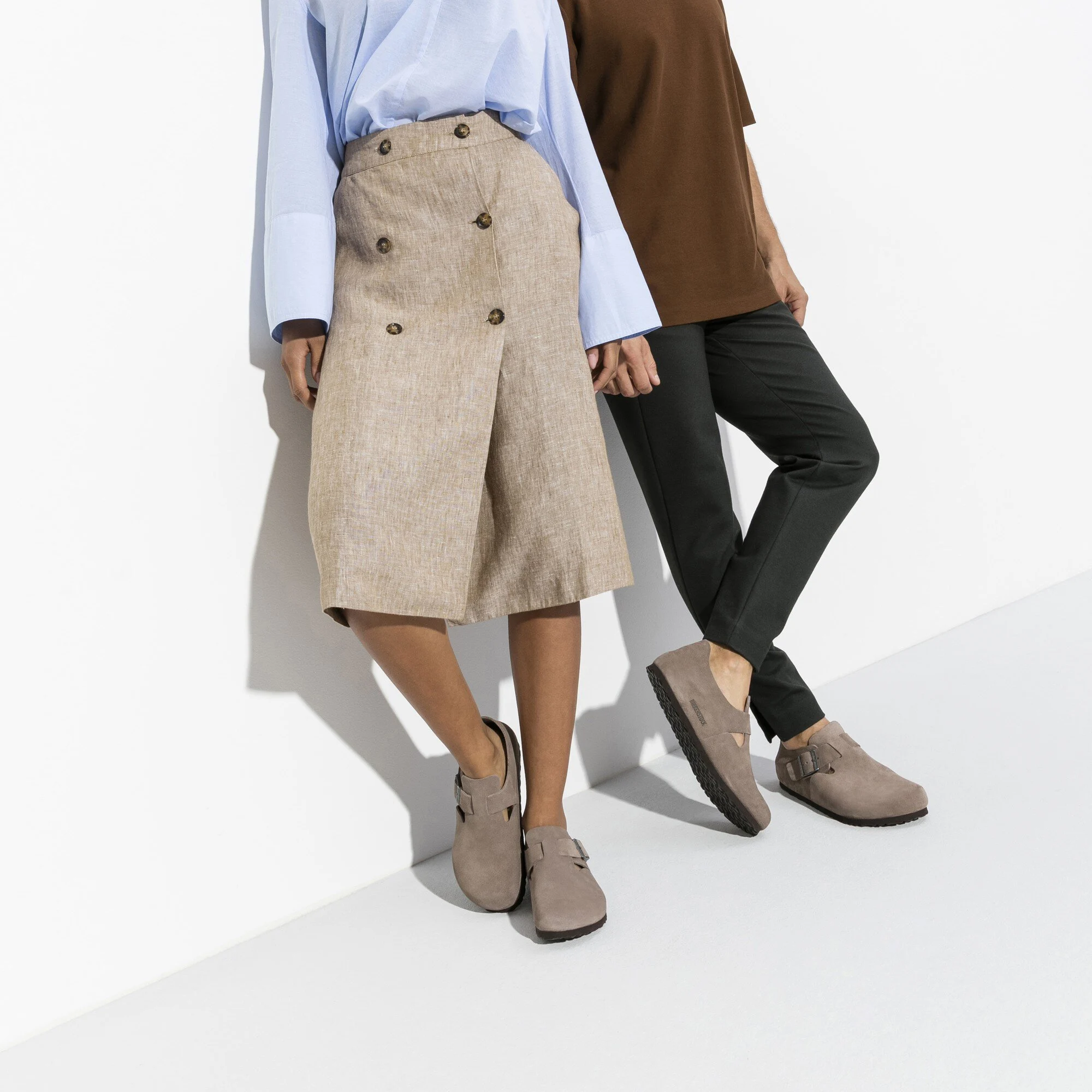 靴 Birkenstock London Taupe 43 WOMEN'S BIRKENSTOCK LONDON - TAUPE - SUEDE – Plaza Shoe Store