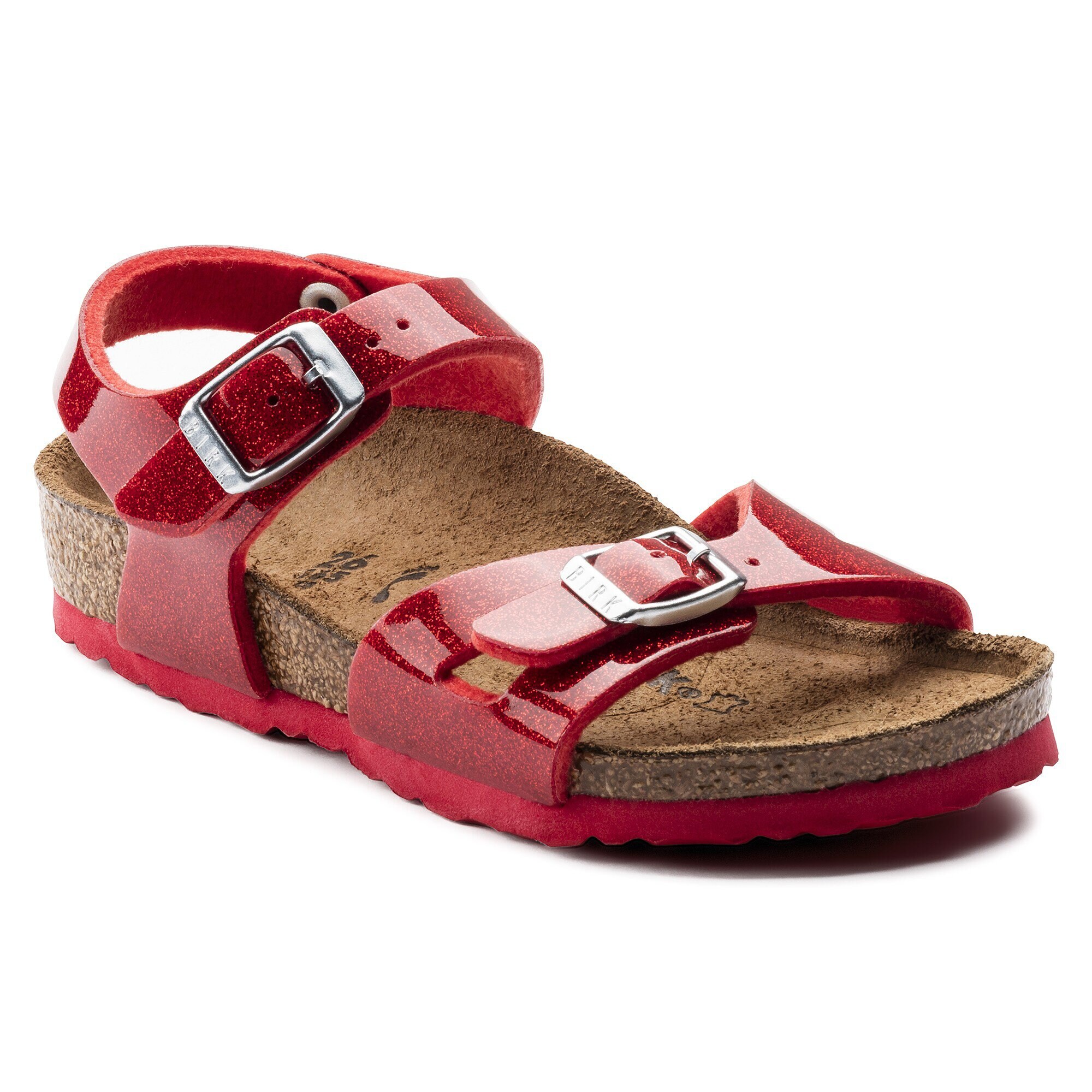 red birkenstock sandals
