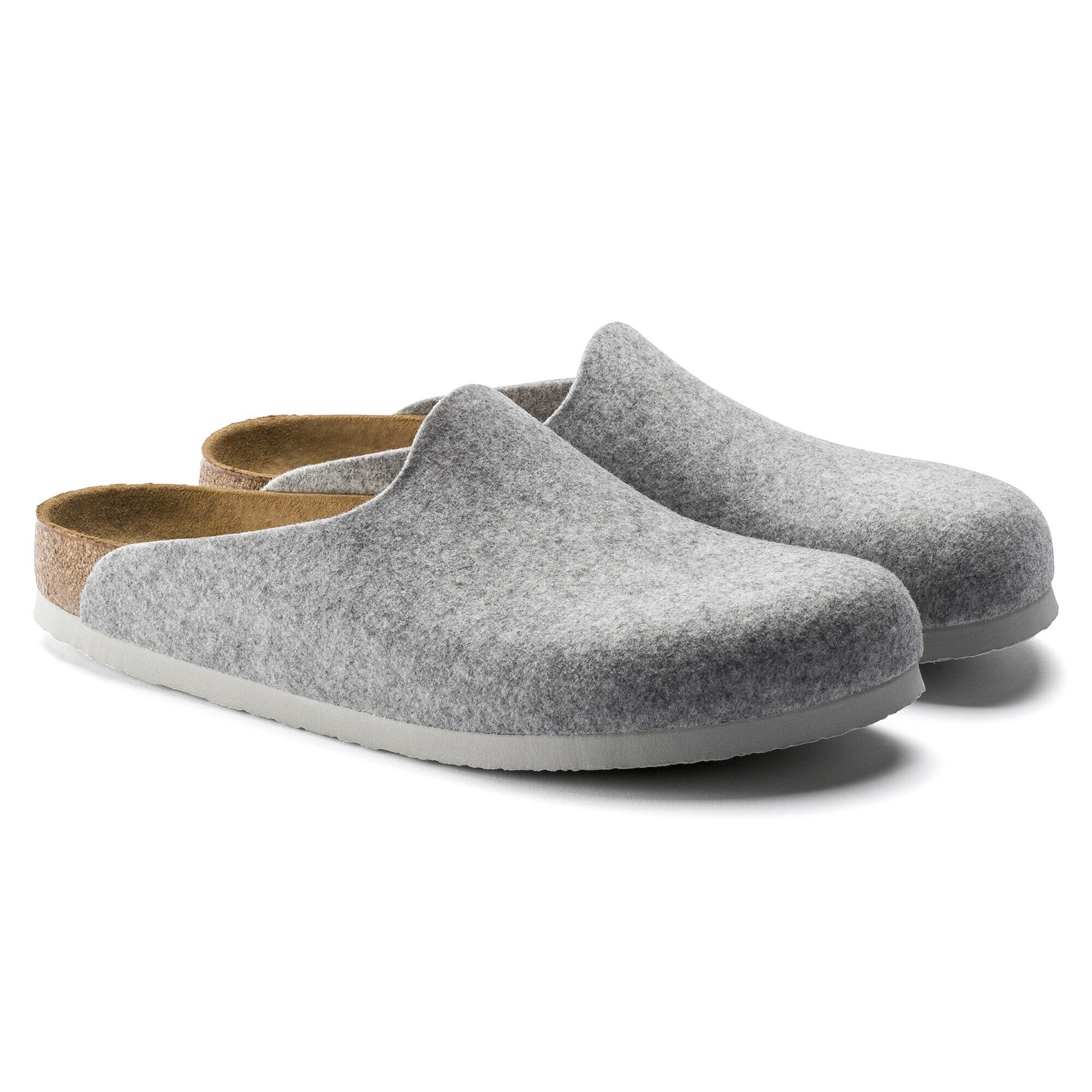 grey felt birkenstocks