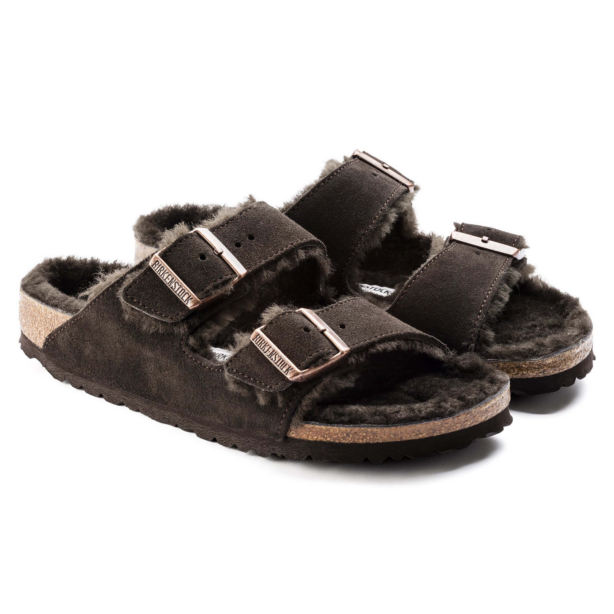 birkenstock arizona shearling sandals