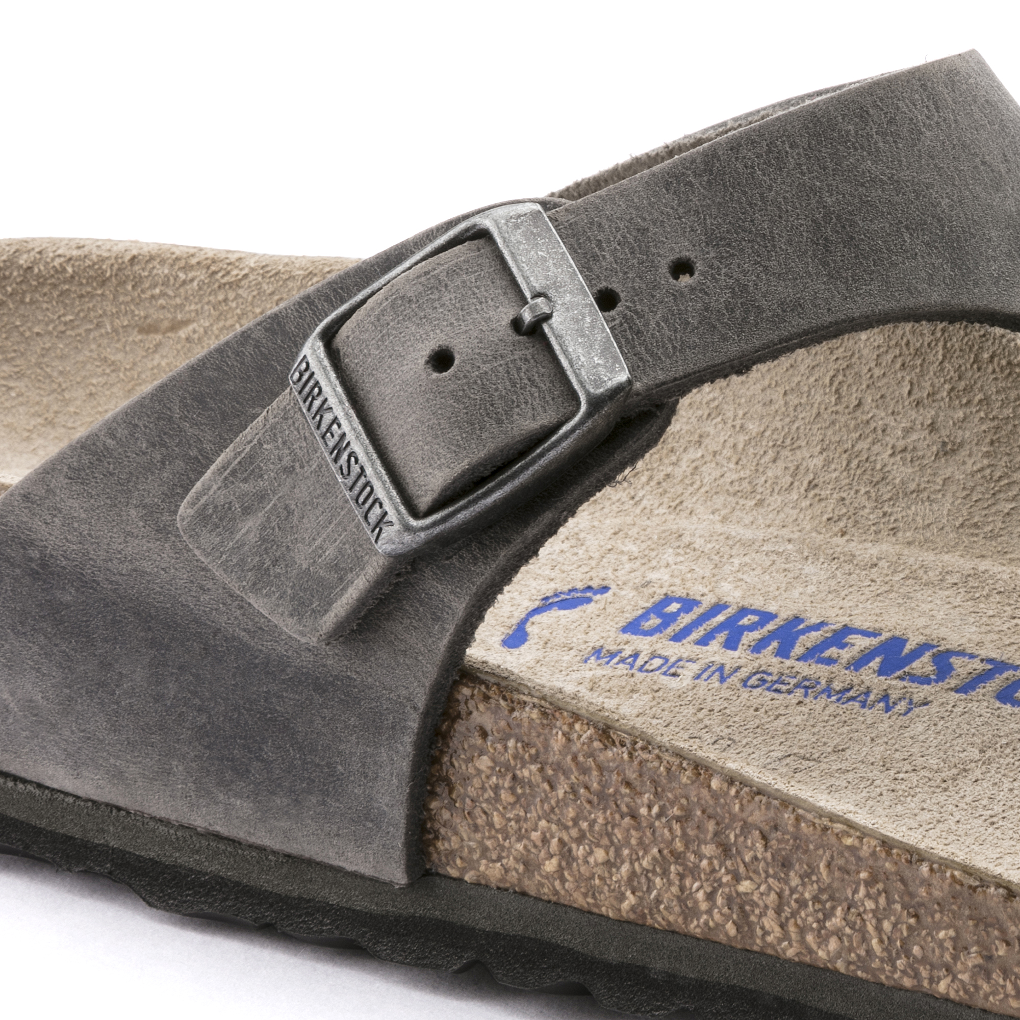 birkenstock gizeh iron oiled leather