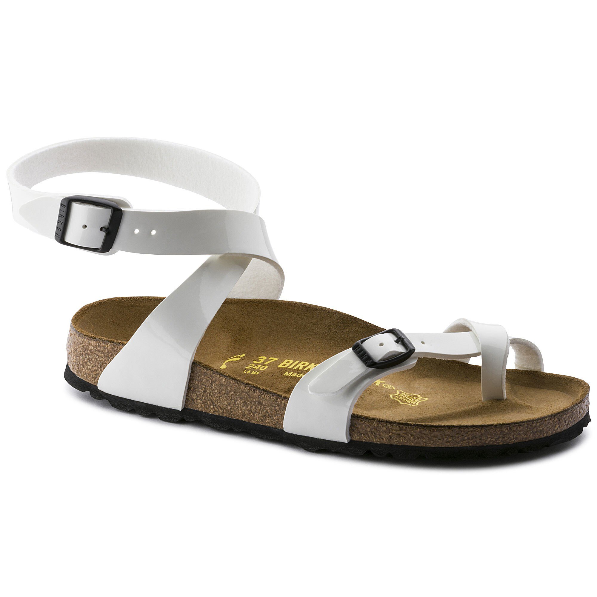 Birkenstock yara white patent Clearance