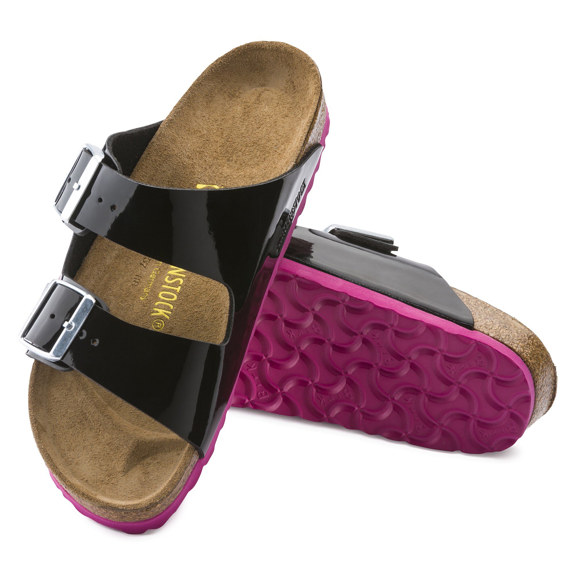 black patent leather birkenstocks