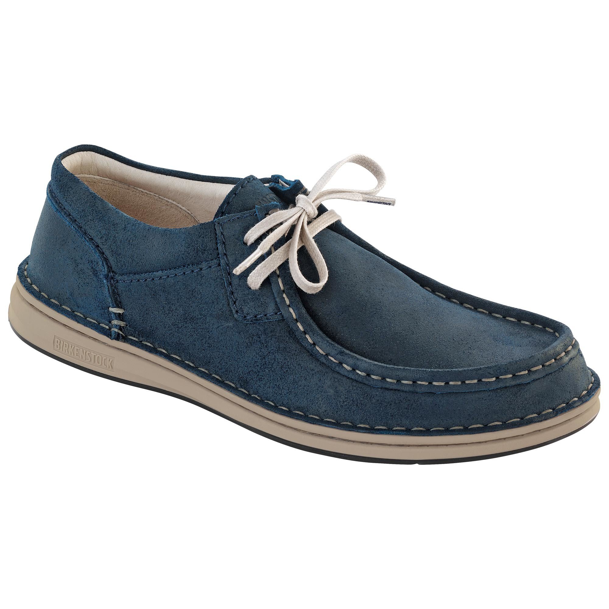 blue suede birkenstocks