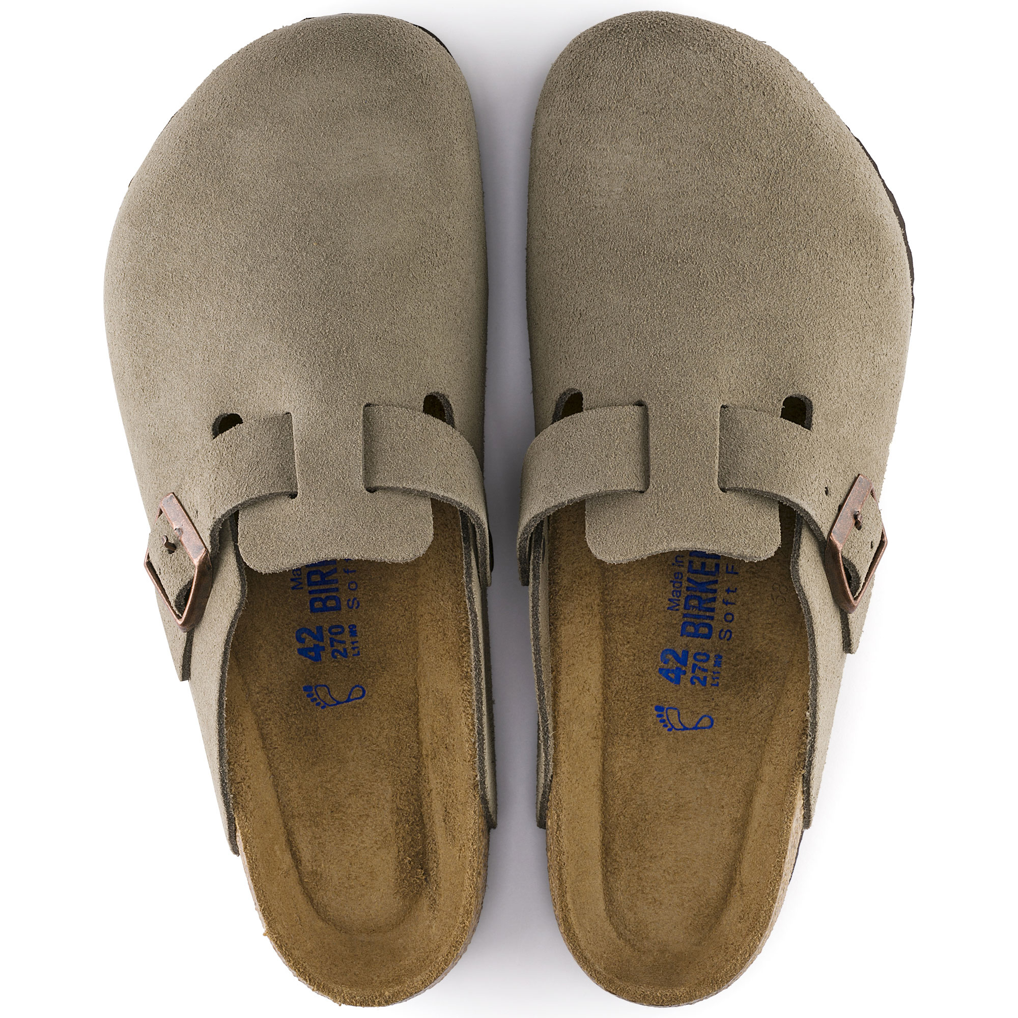 Boston Suede Leather Soft Footbed Taupe | BIRKENSTOCK