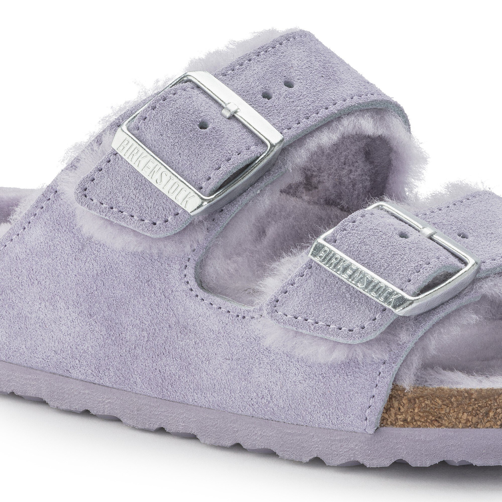 Birkenstock Arizona Big Buckle Shearling Purple Fog