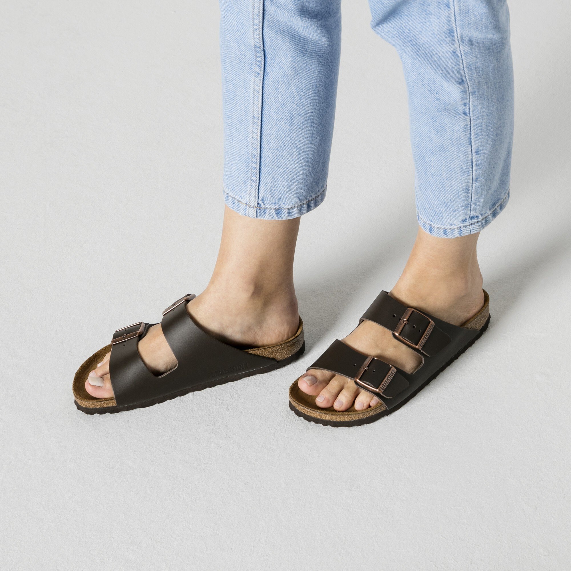 Shoes Birkenstock Arizona Hex Metallic Brown Natural Leather Spotted • shop