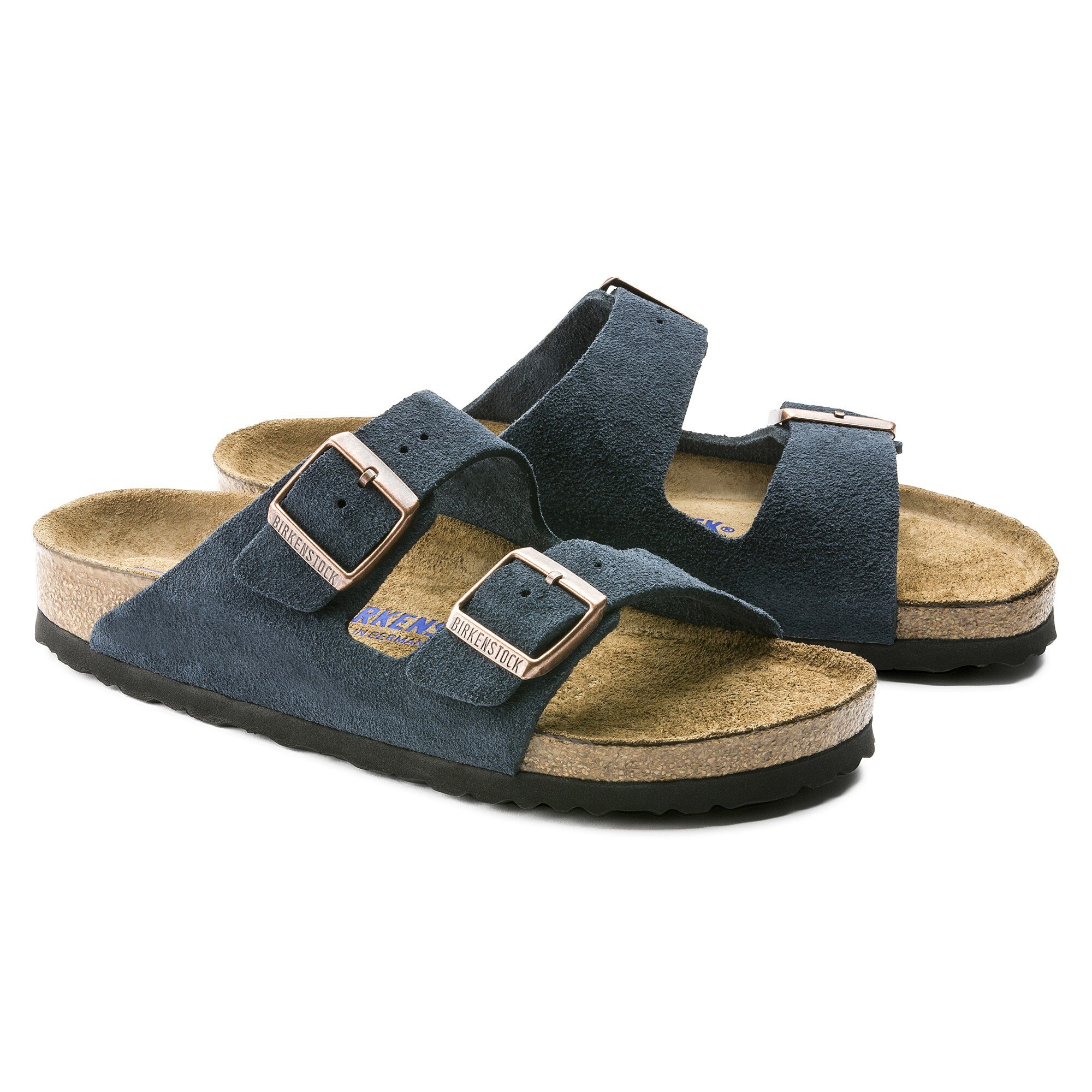 Birkenstock arizona navy best sale suede