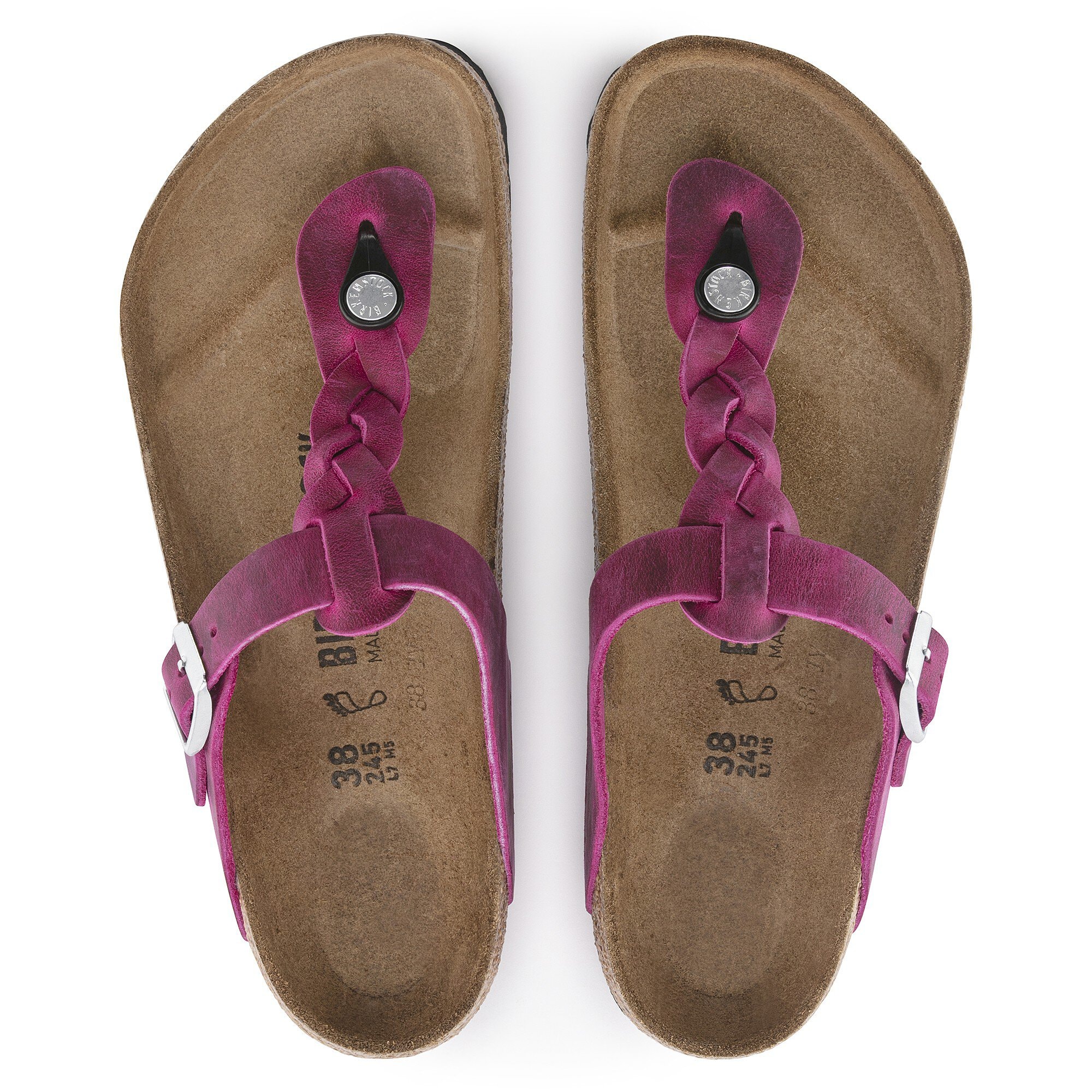Gizeh Braided Oiled Leather Festival Fuchsia BIRKENSTOCK