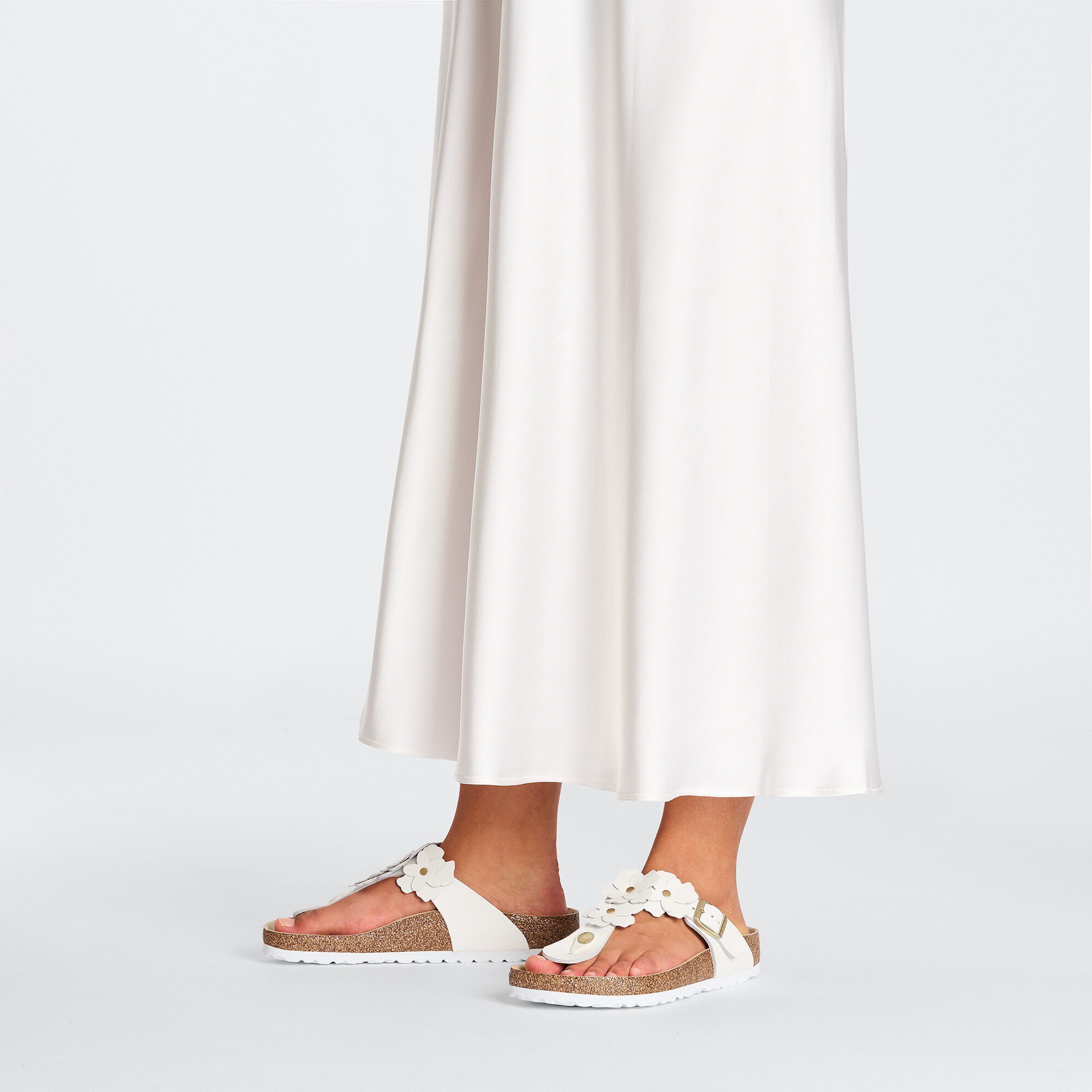 Gizeh Flower Leather White BIRKENSTOCK