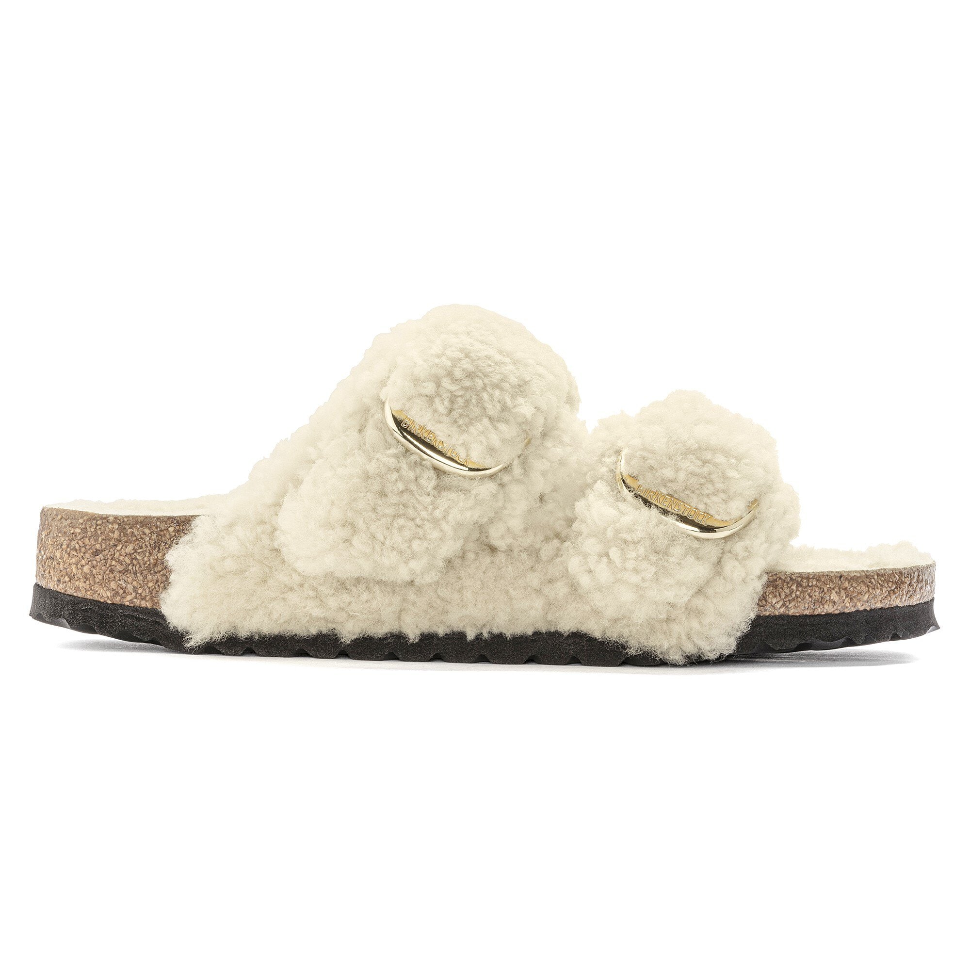 Birkenstock Arizona Big Buckle Shearling Teddy in Eggshell