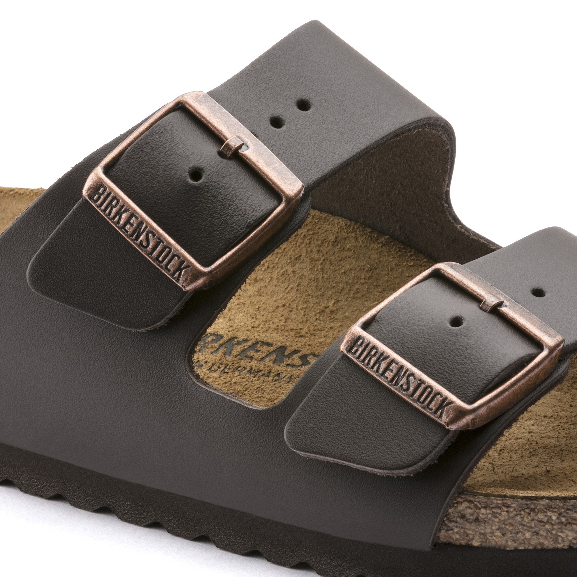 Arizona Natural Leather Dark Brown   BIRKENSTOCK