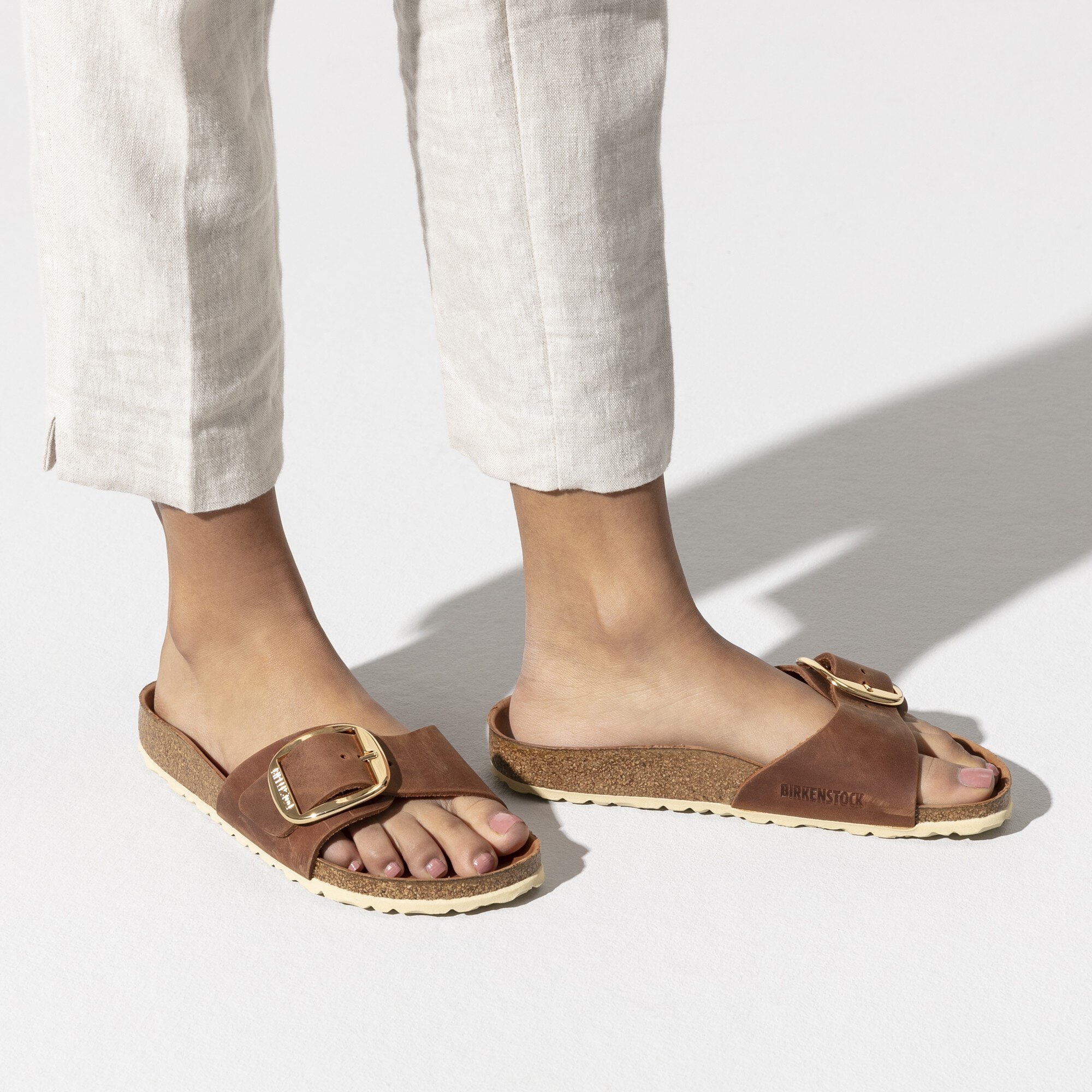 cognac birkenstocks