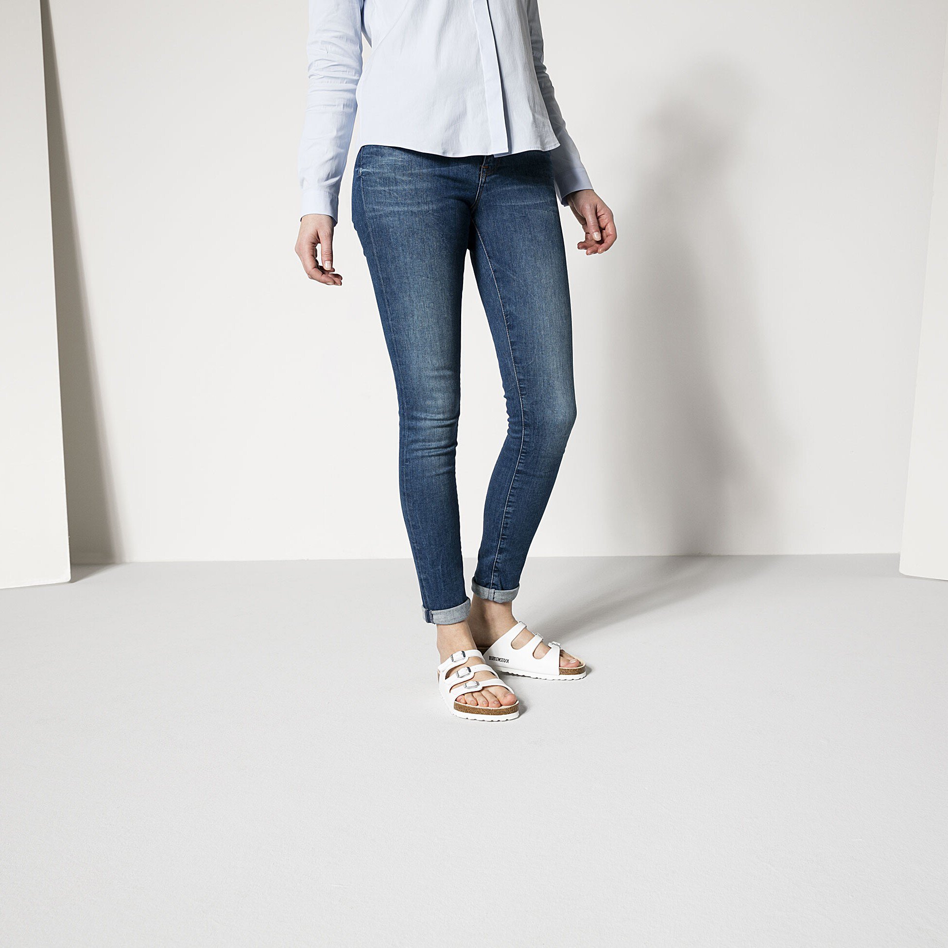 birkenstock florida soft footbed white