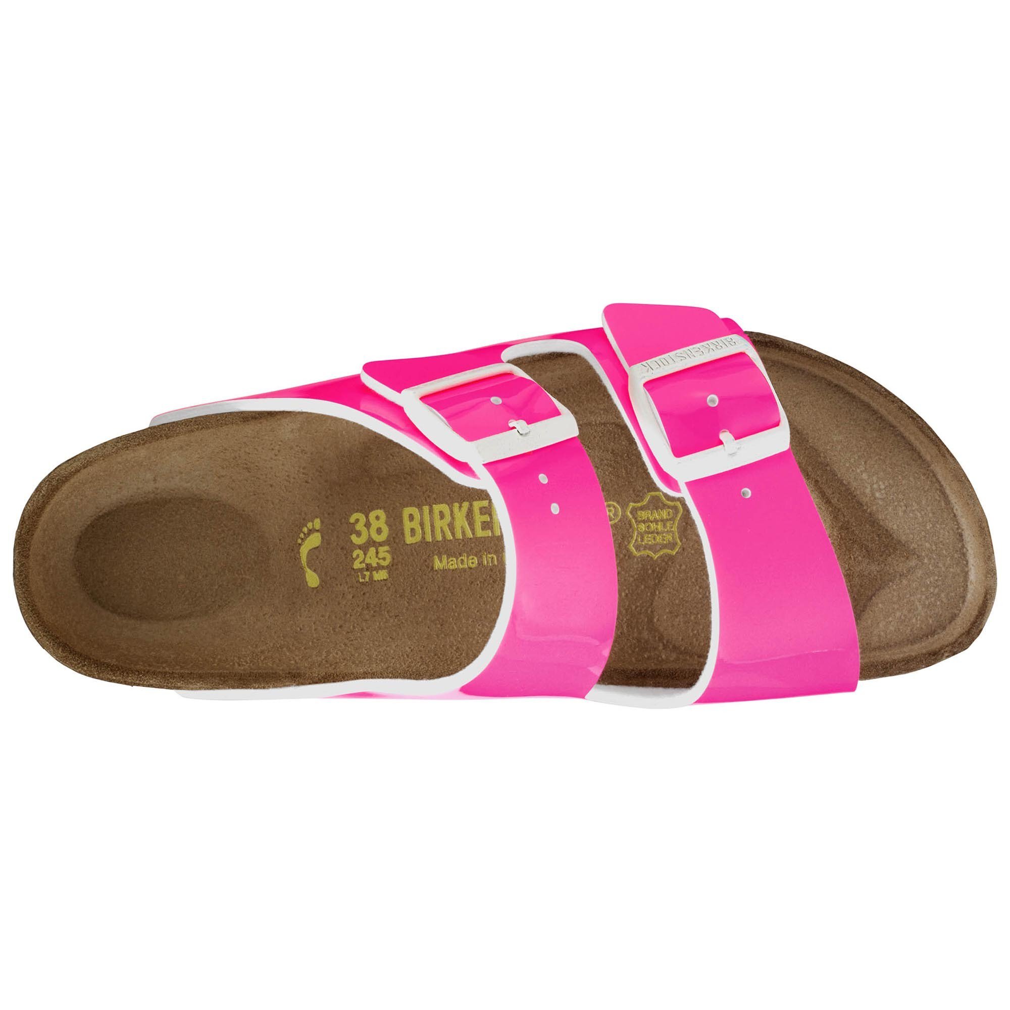 birkenstock arizona neon pink