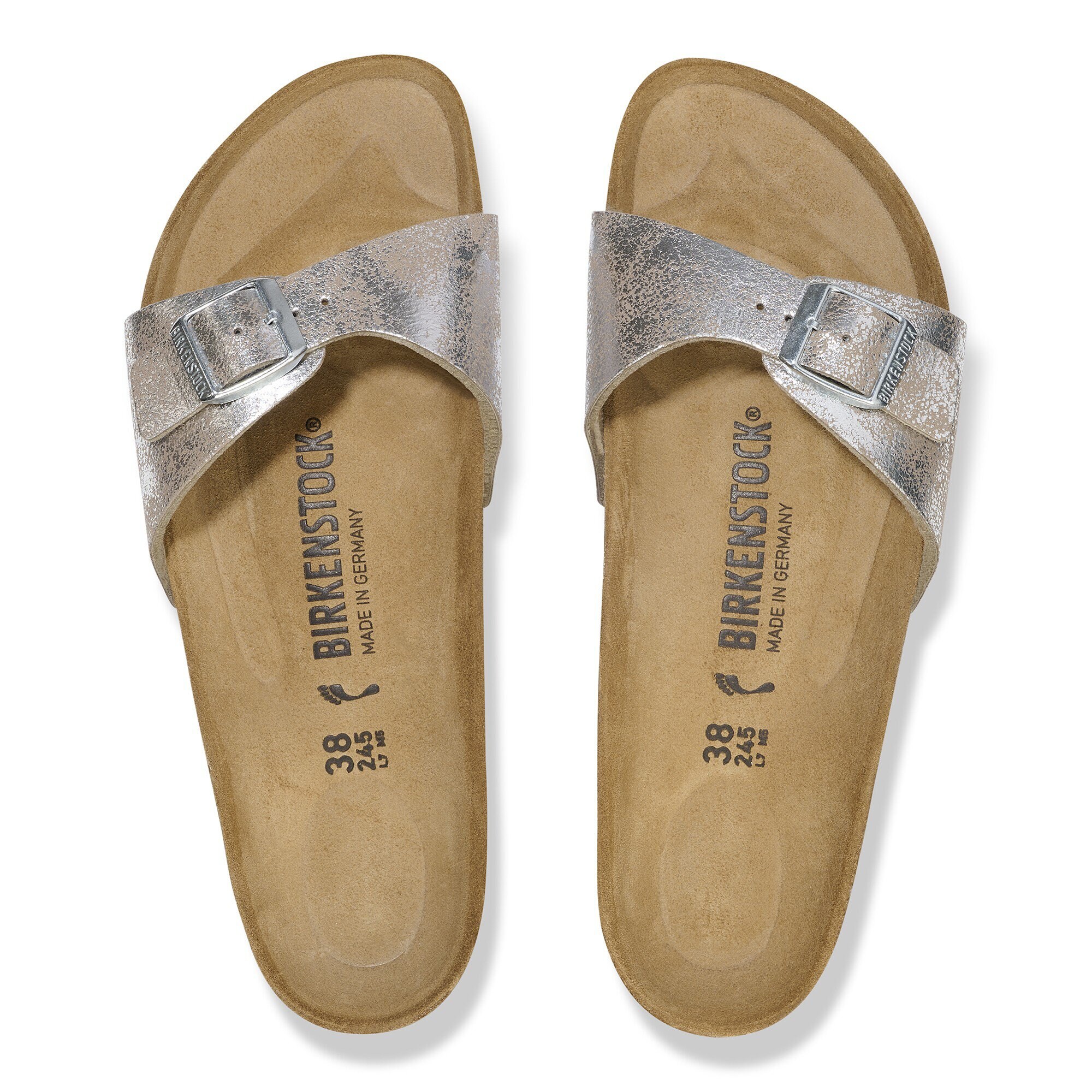Madrid Synthetics Washed Metallic Silver BIRKENSTOCK