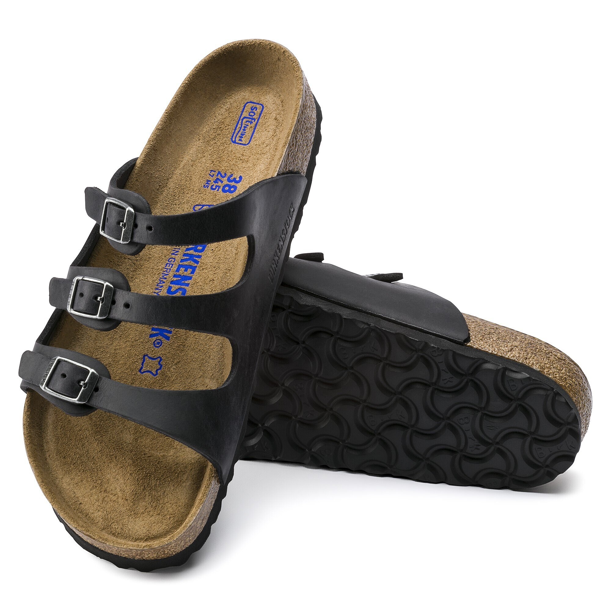 birkenstock florida black leather
