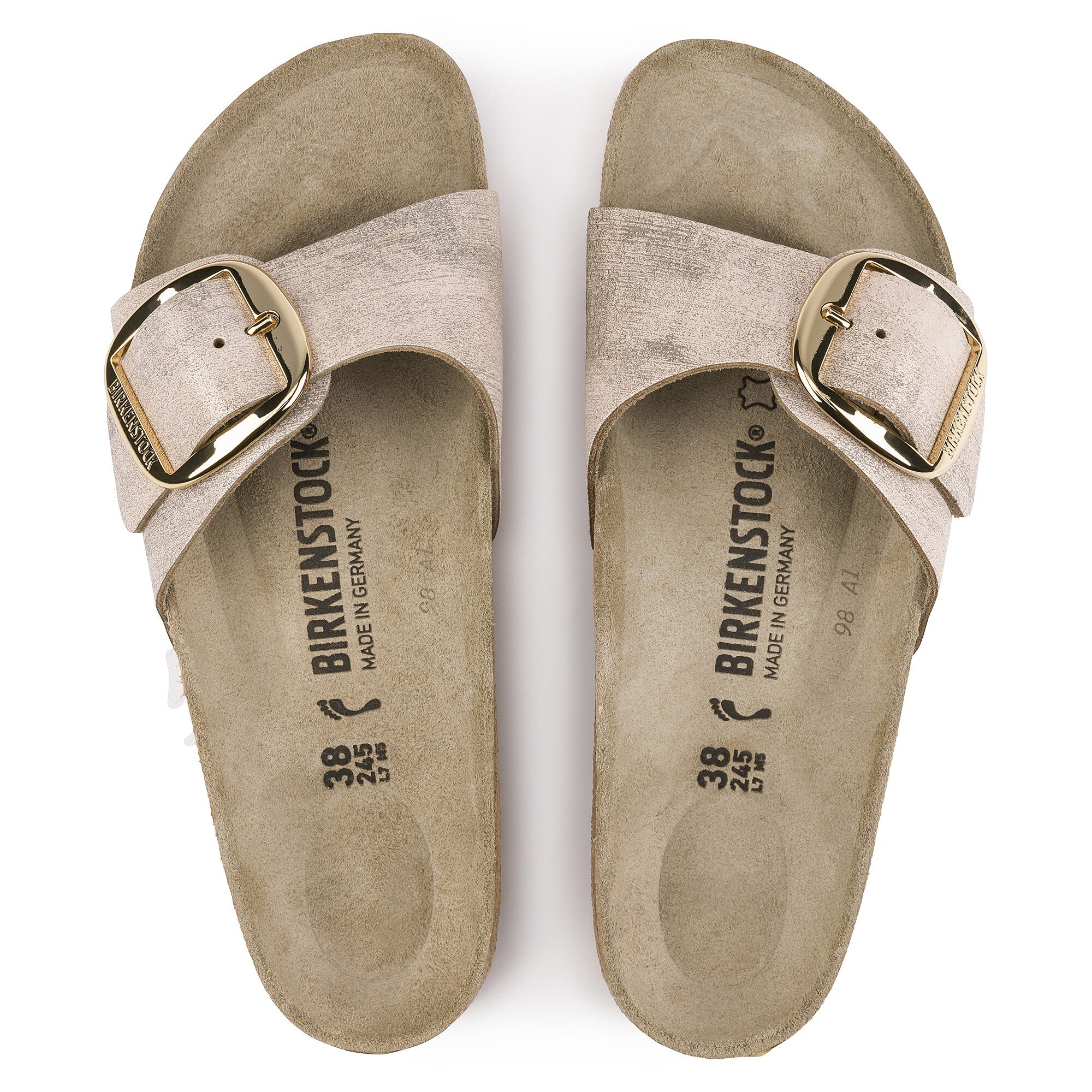 washed metallic rose birkenstock
