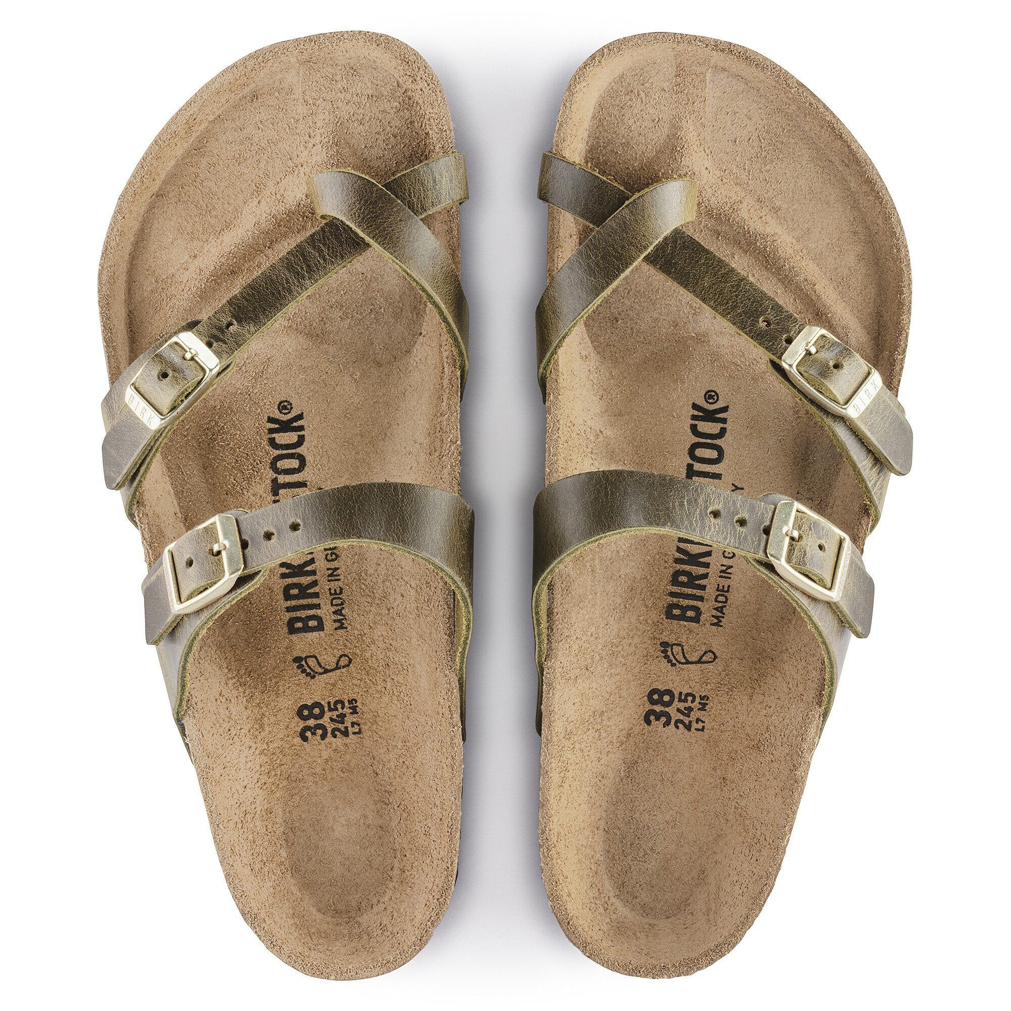 Mayari Oiled Leather Olive BIRKENSTOCK