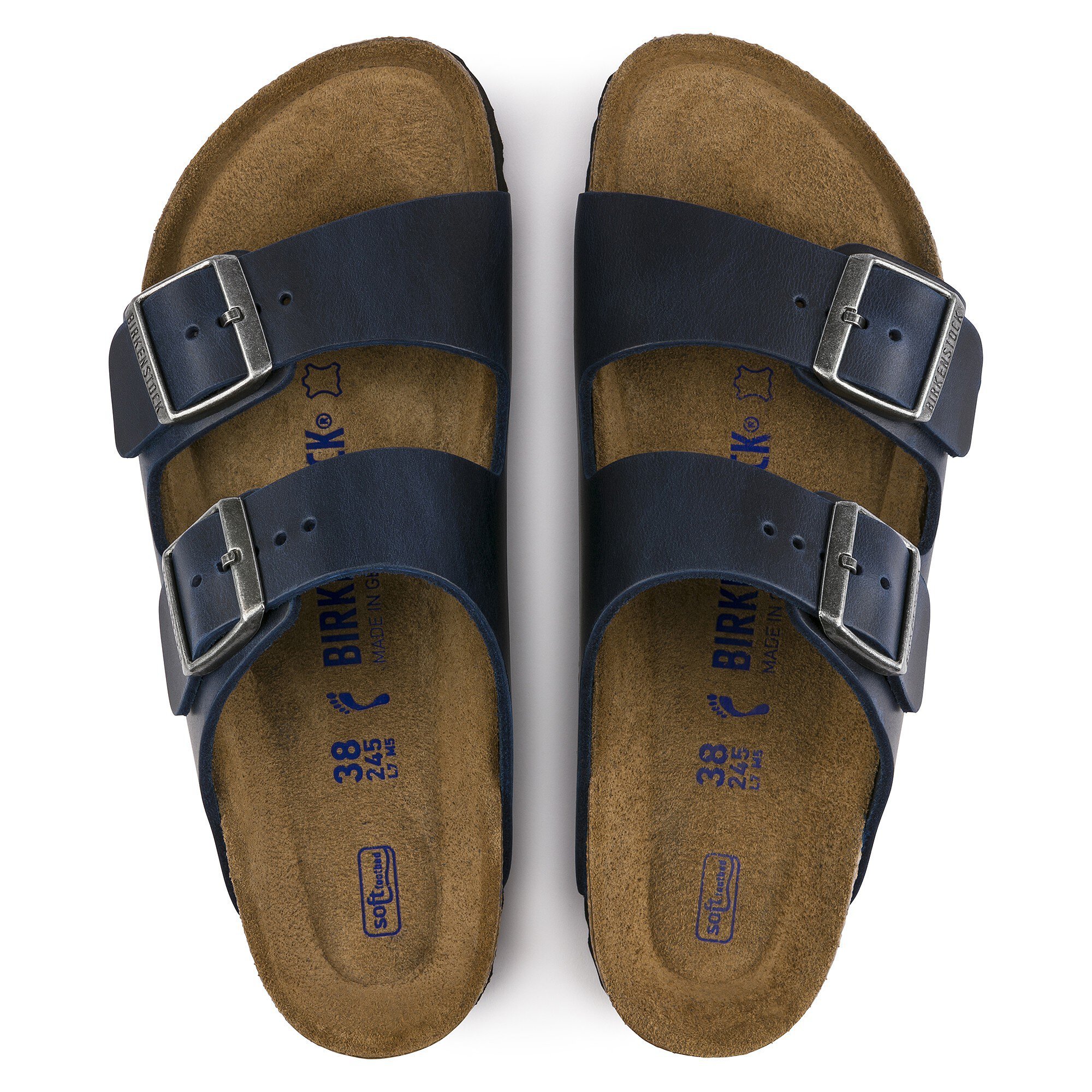 Arizona Soft Footbed Oiled Leather Blue