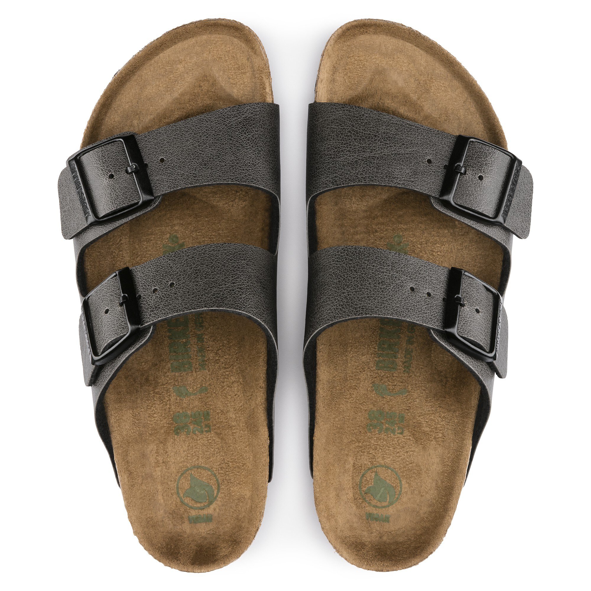 birkenstock arizona vegan anthracite sandals