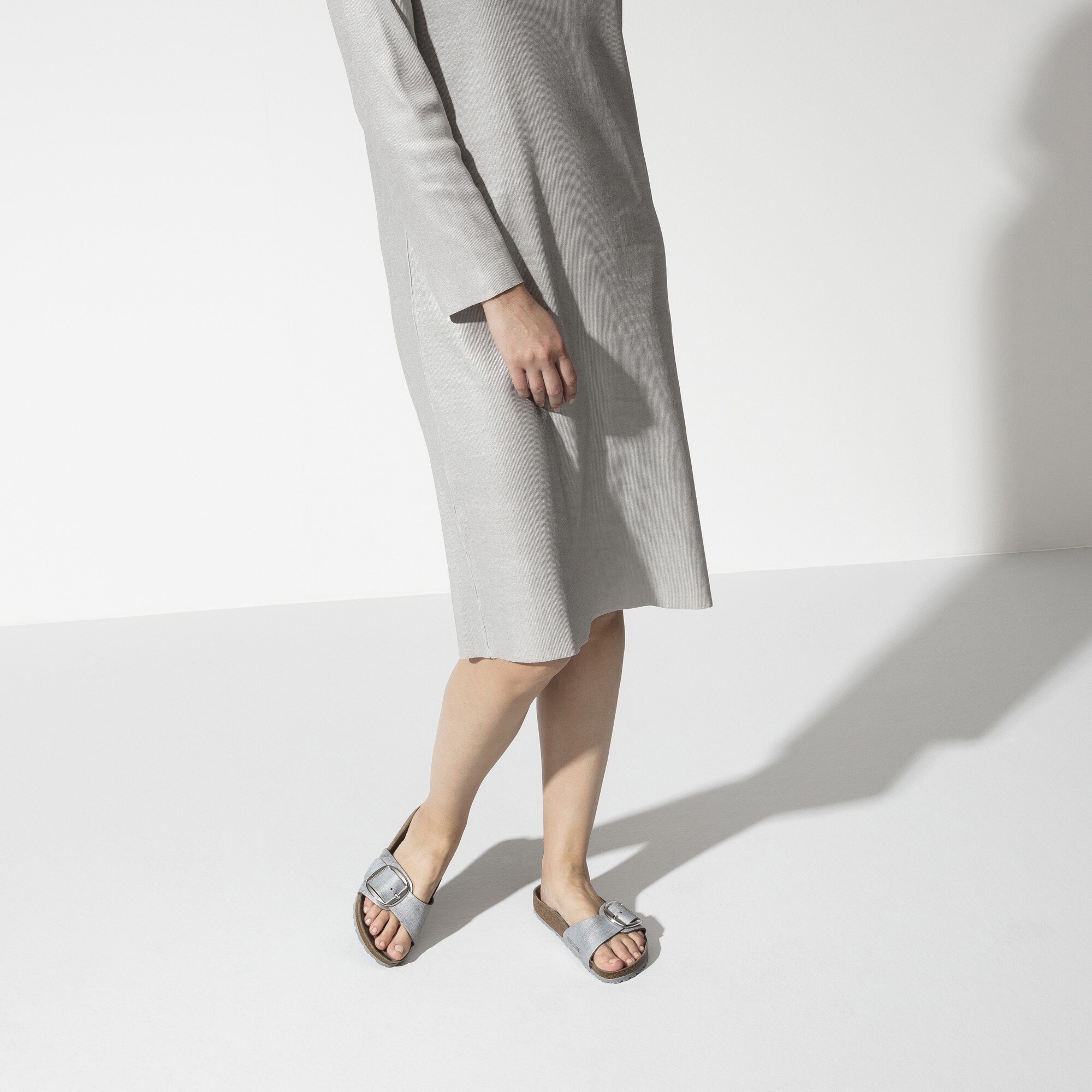 birkenstock silver buckle