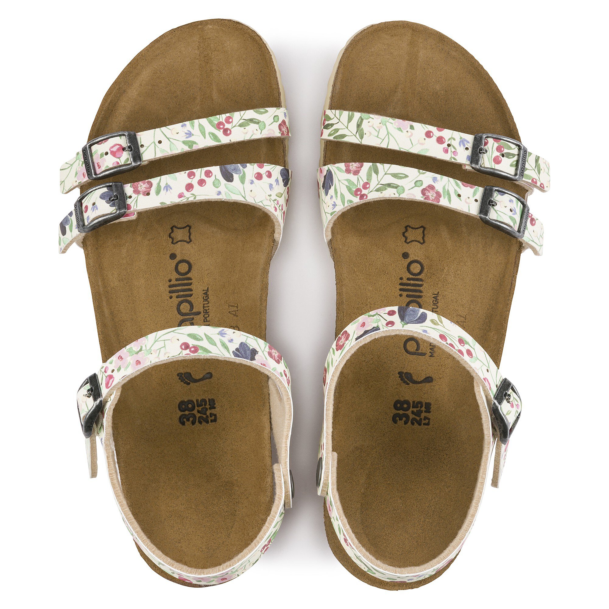 birkenstock meadow flowers beige