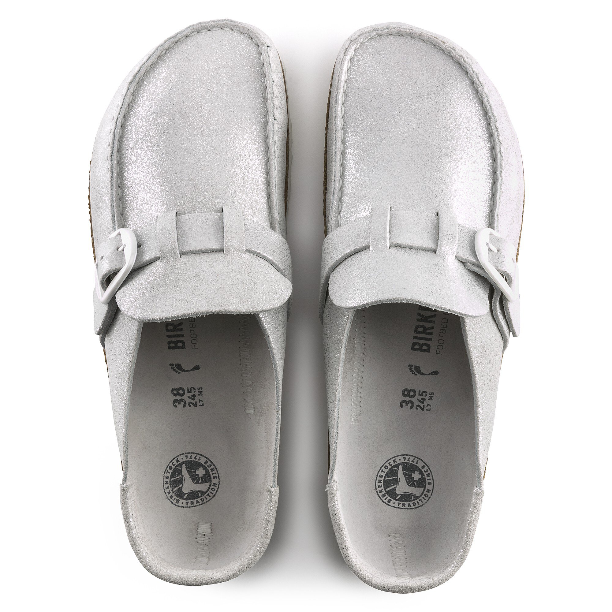 birkenstock buckley silver