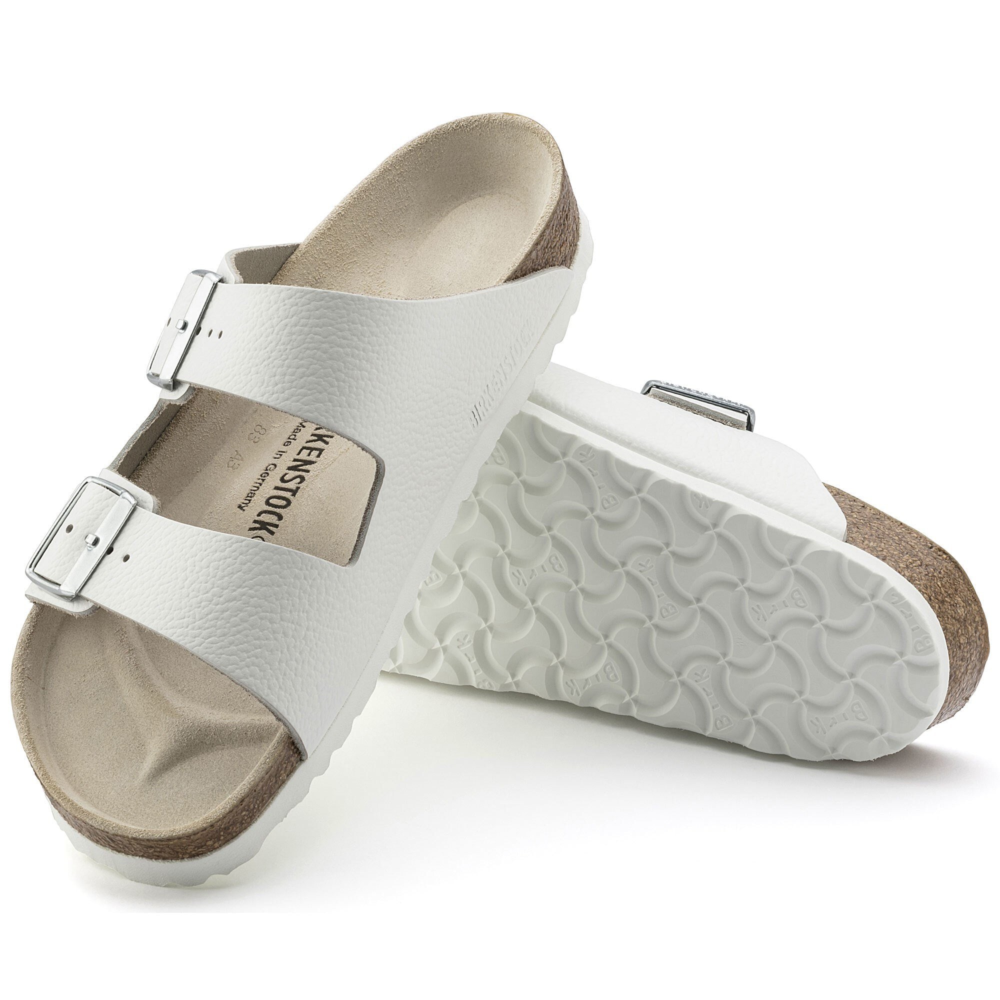 white leather birkenstocks