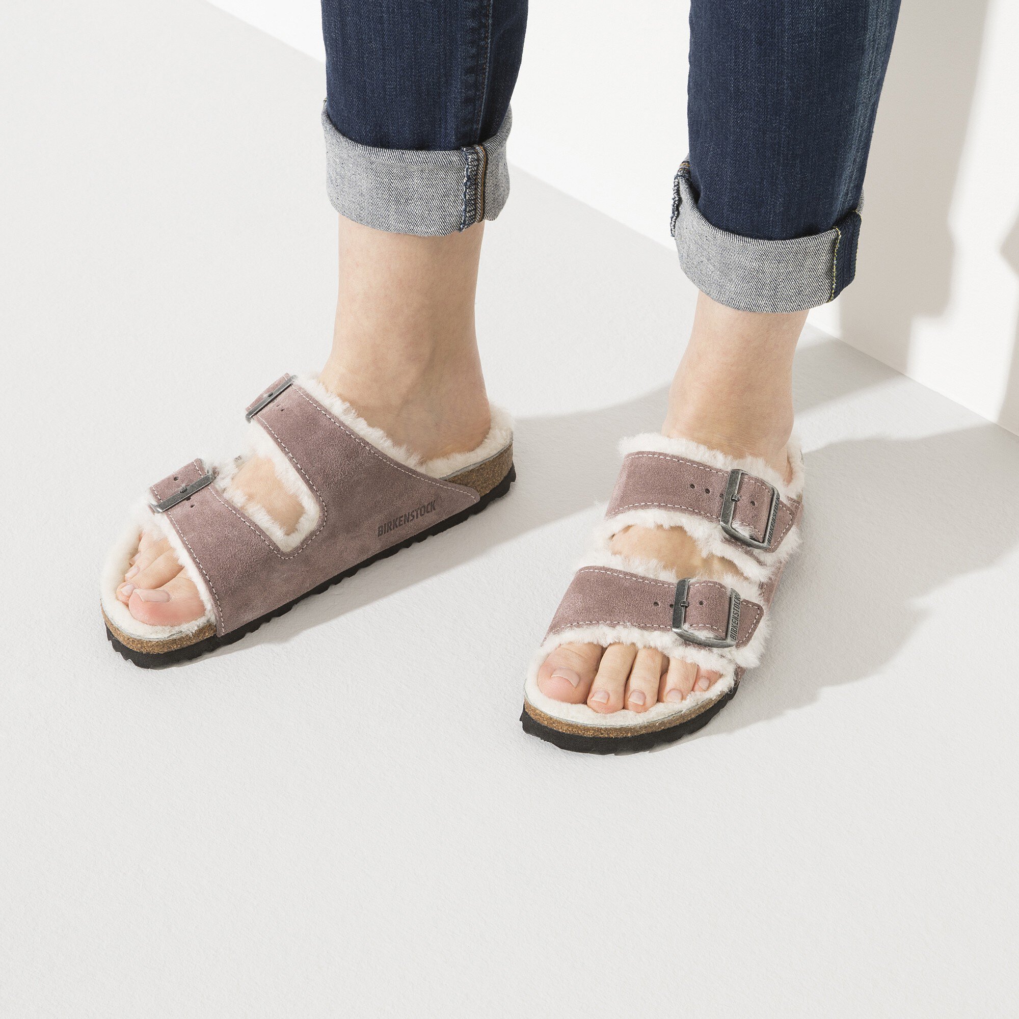 birkenstock arizona shearling 40