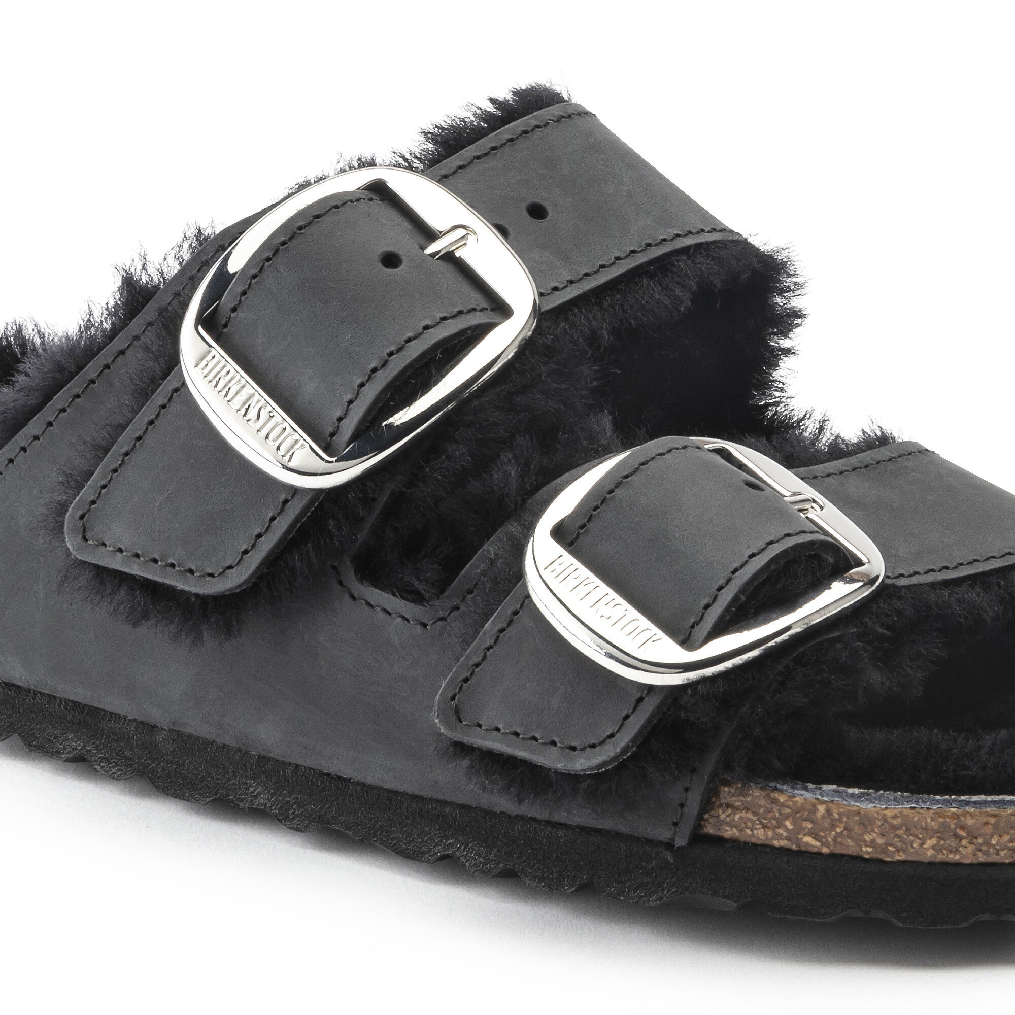 ARIZONA BIG BUCKLE BLACK/SHEARLING – Main & Taylor