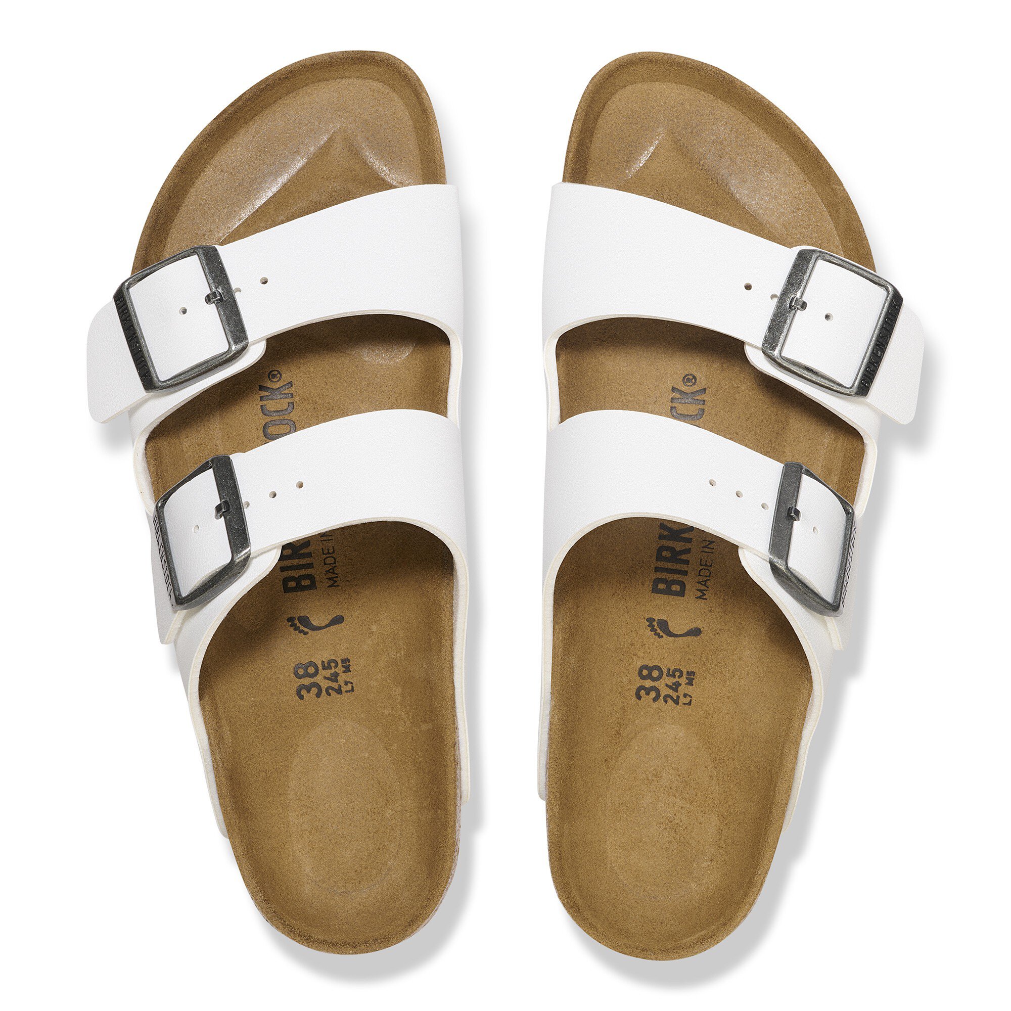 White birkenstocks shop size 42