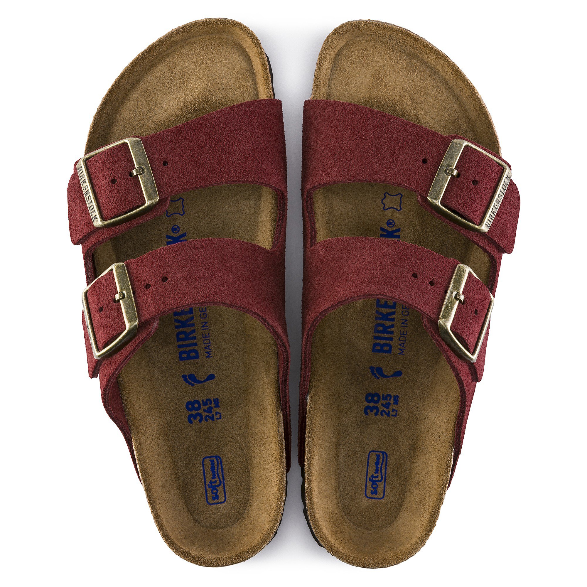 red suede birkenstocks