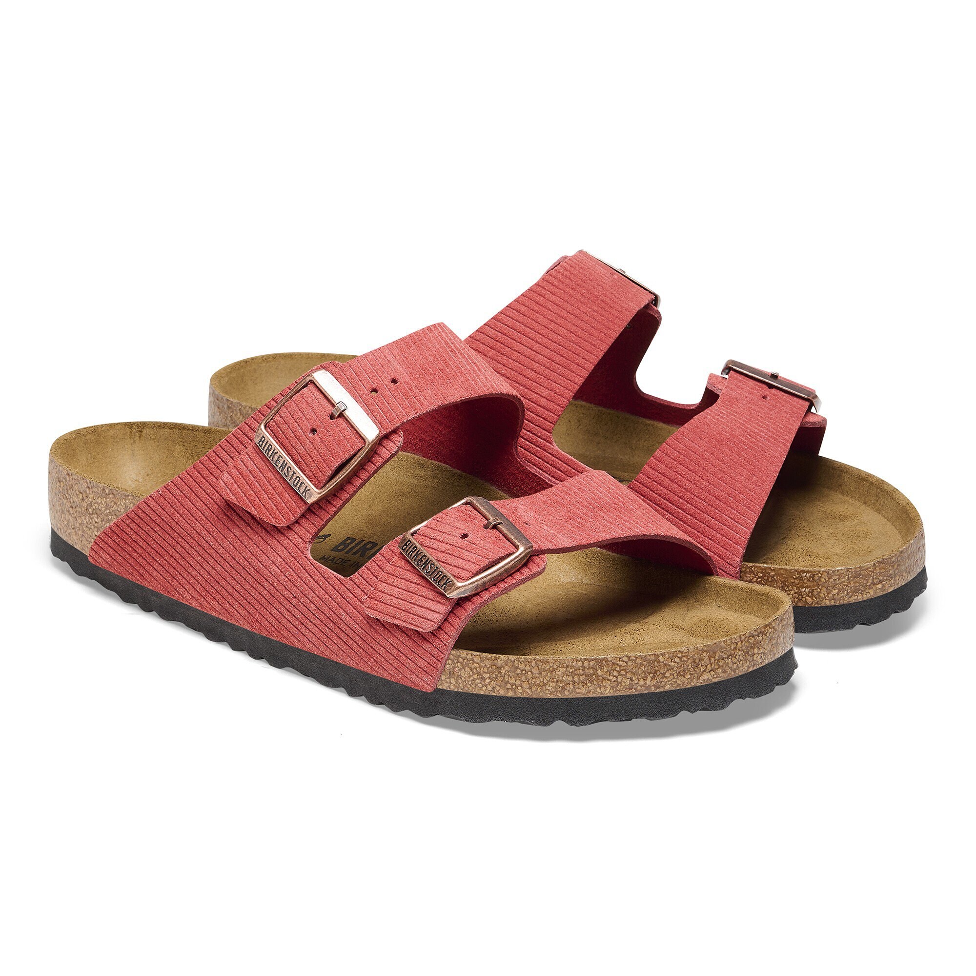 Arizona Suede Embossed Corduroy Sienna Red BIRKENSTOCK