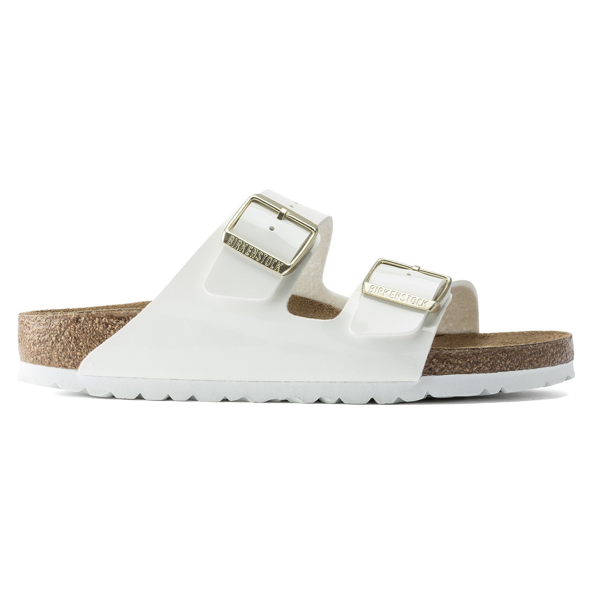 Arizona Birko Flor Lack Patent White BIRKENSTOCK