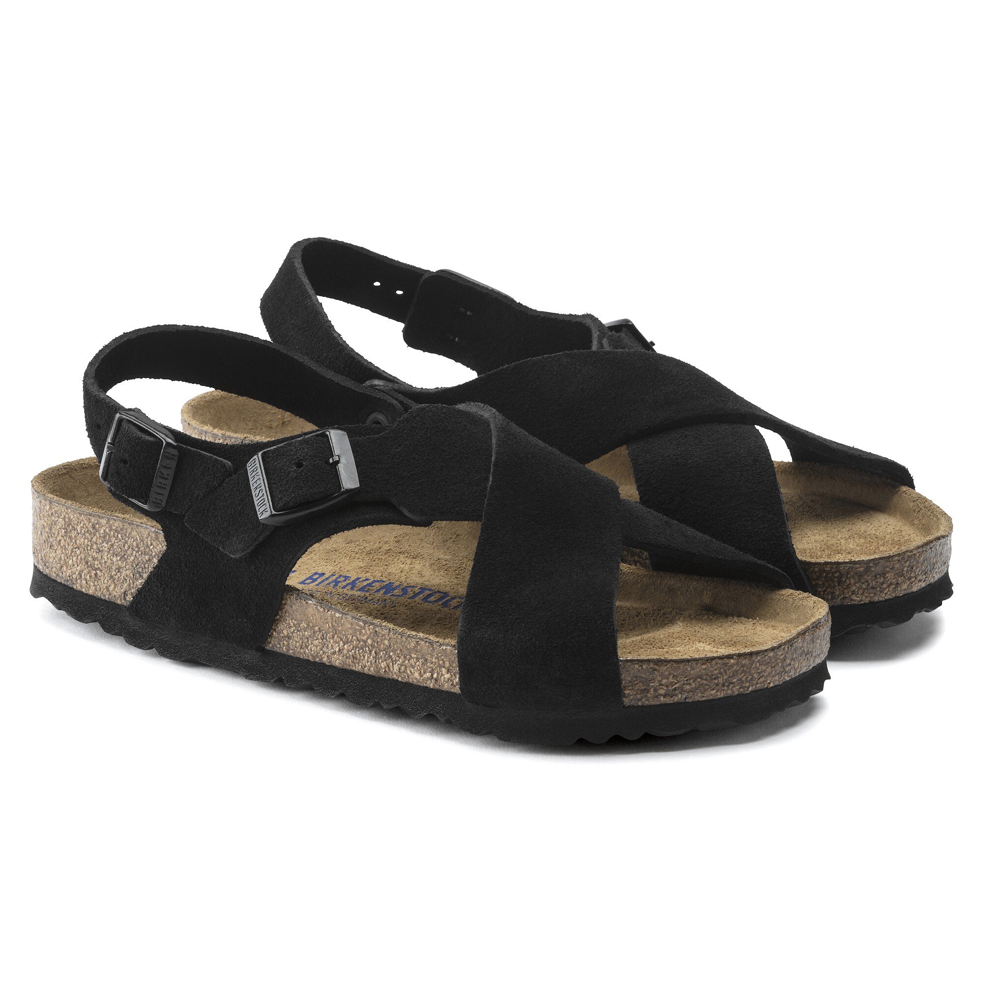 Tulum Soft Footbed Suede Leather Black | BIRKENSTOCK