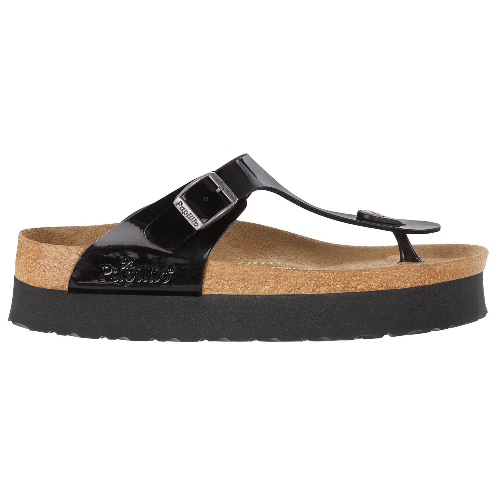 birkenstock gizeh platform black