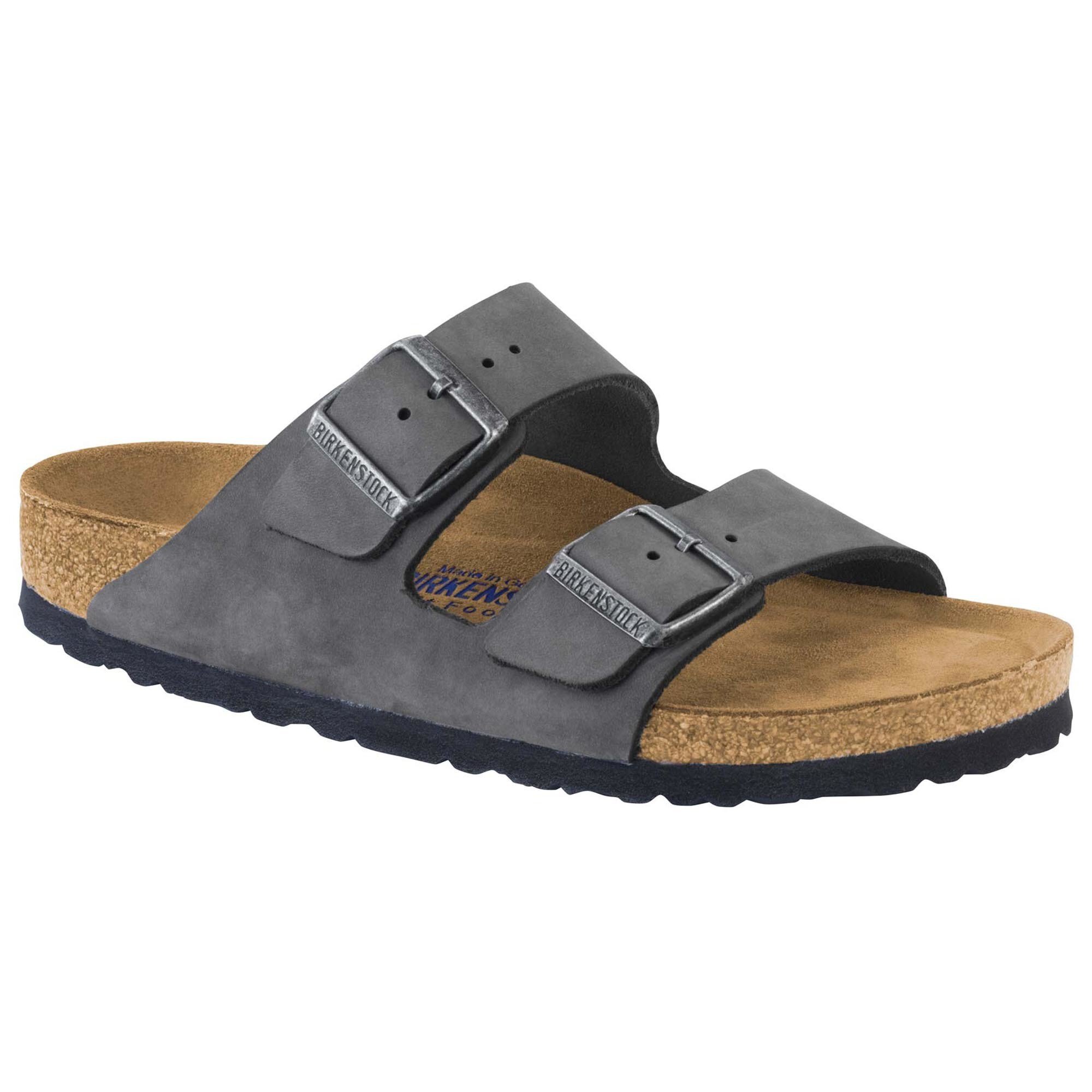 skygge lodret argument Arizona Soft Footbed Nubuck Leather Gunmetal | BIRKENSTOCK