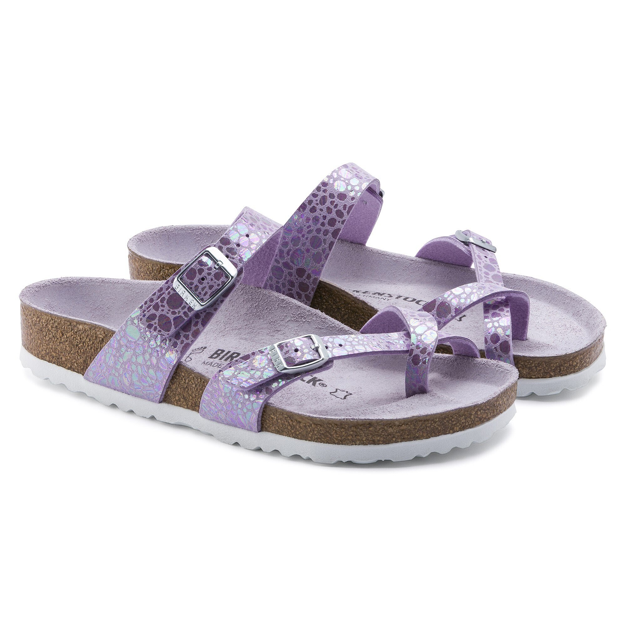 birkenstock metallic stones lilac