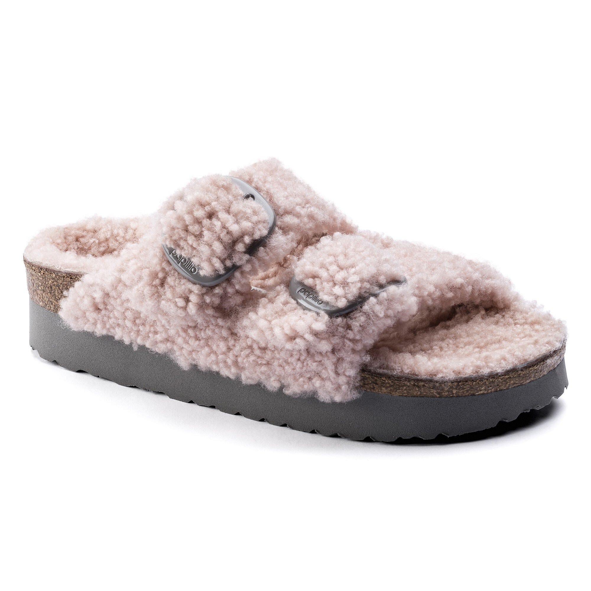 Arizona Big Buckle Shearling Shearling Teddy Eggshell