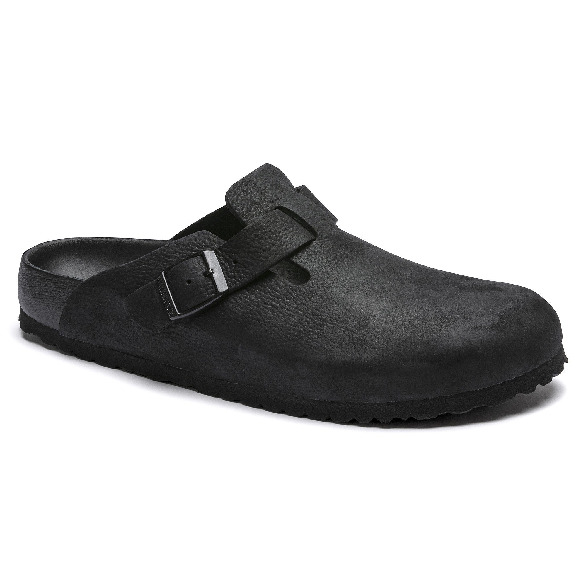 Mens Birkenstock Boston Soft Footbed Clog - Black