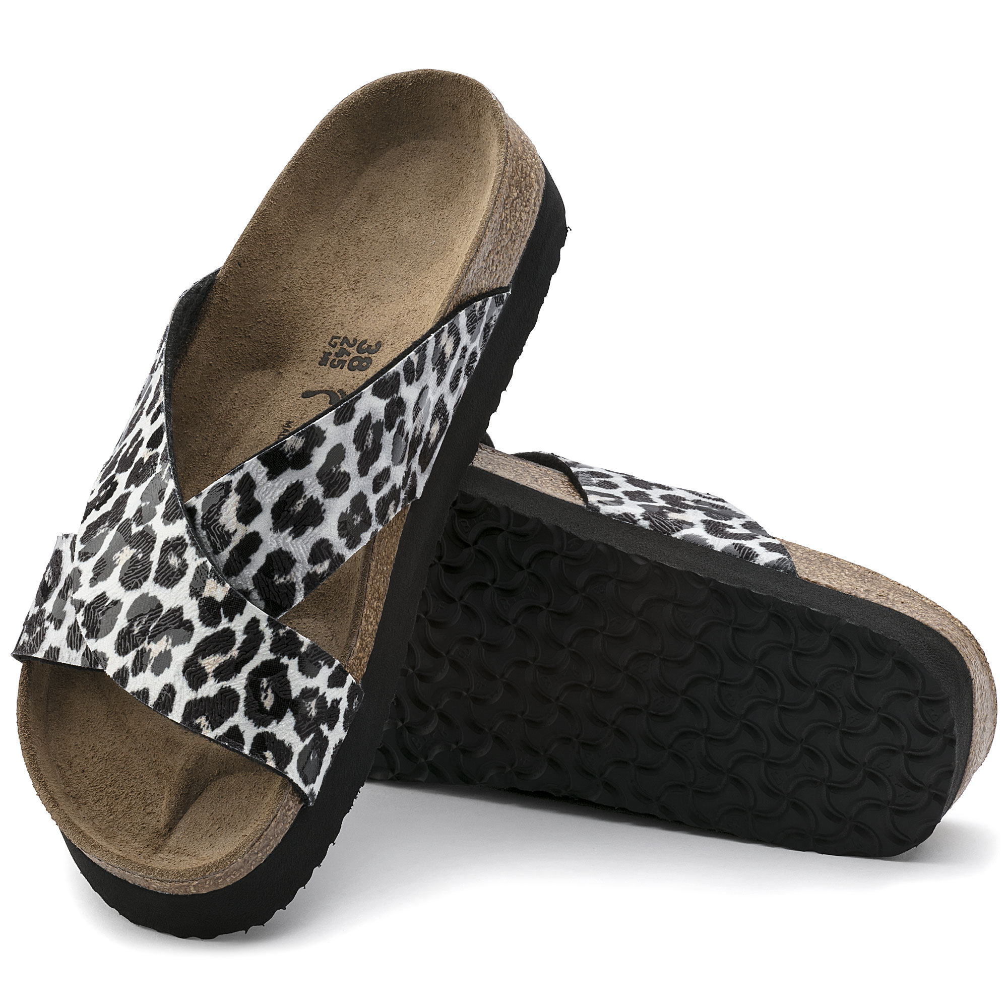 papillio by birkenstock leopard flatform sandals