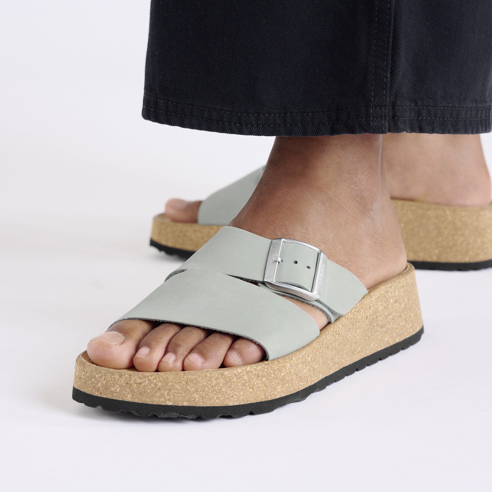 Almina Nubuck Leather Pure Sage | BIRKENSTOCK