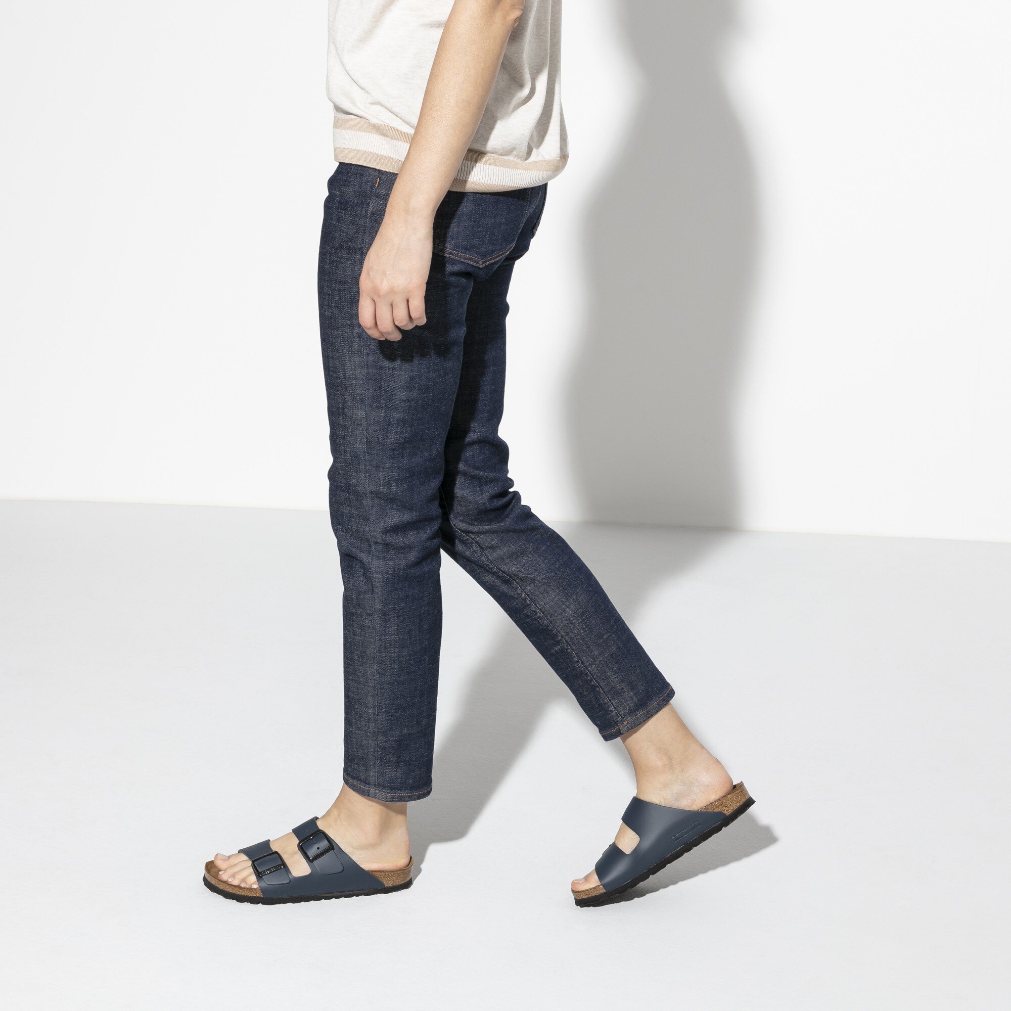 Birkenstock arizona leather blue hotsell