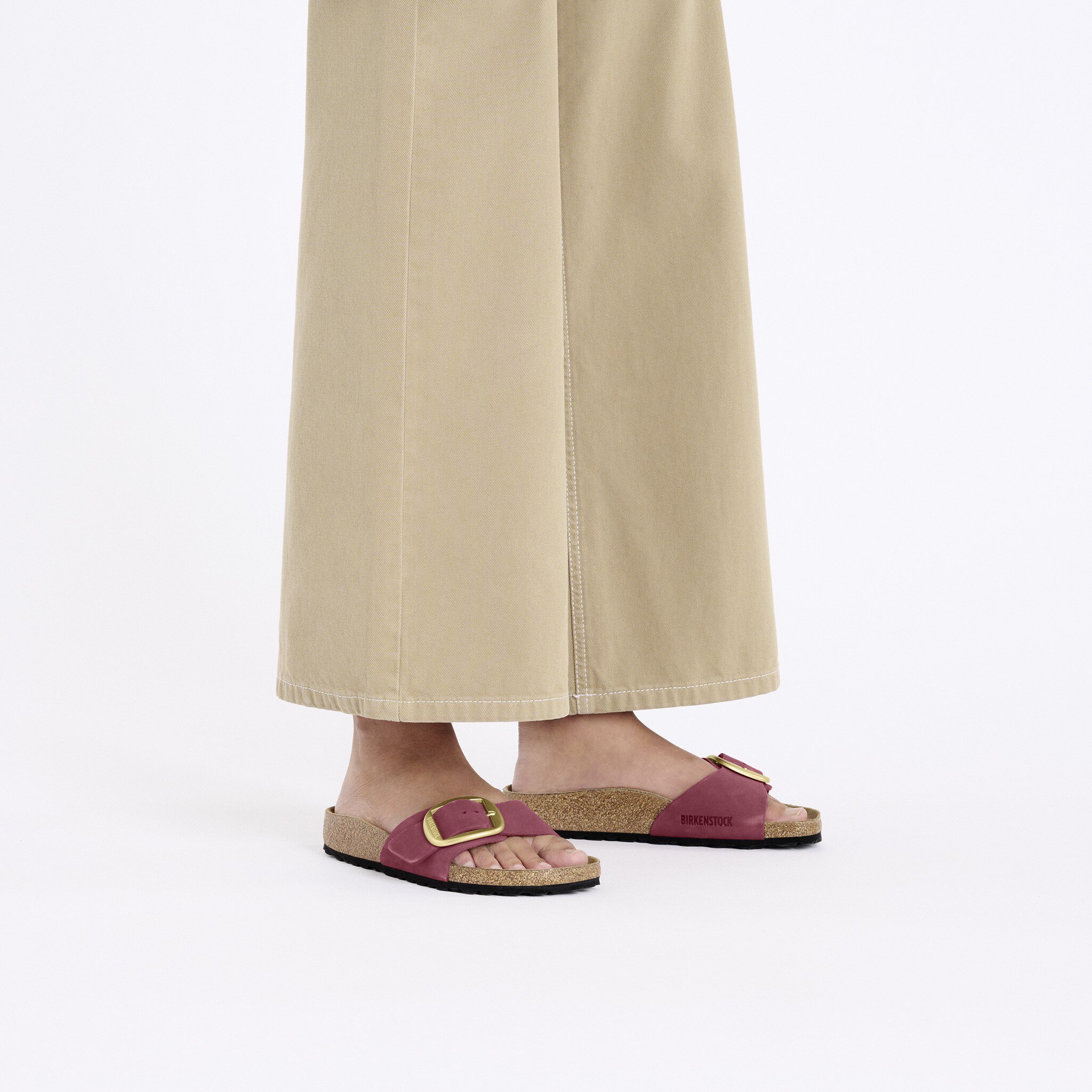 Madrid Big Buckle Nubuk Leather Berry Crush | BIRKENSTOCK