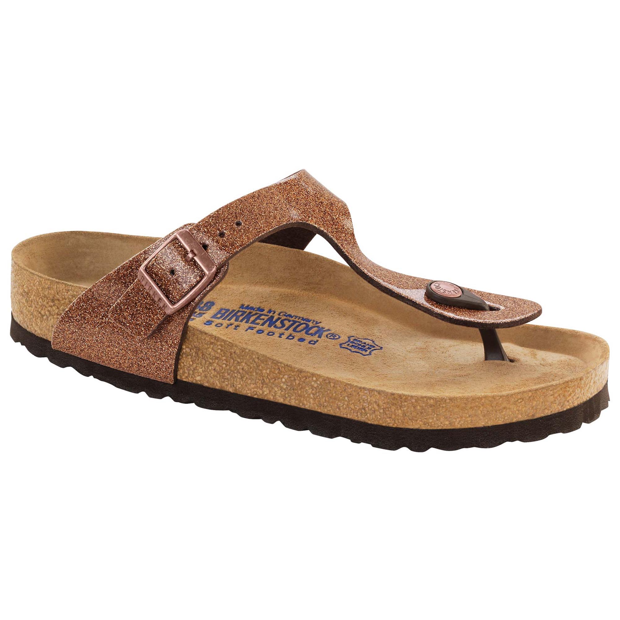 bronze birkenstock sandals