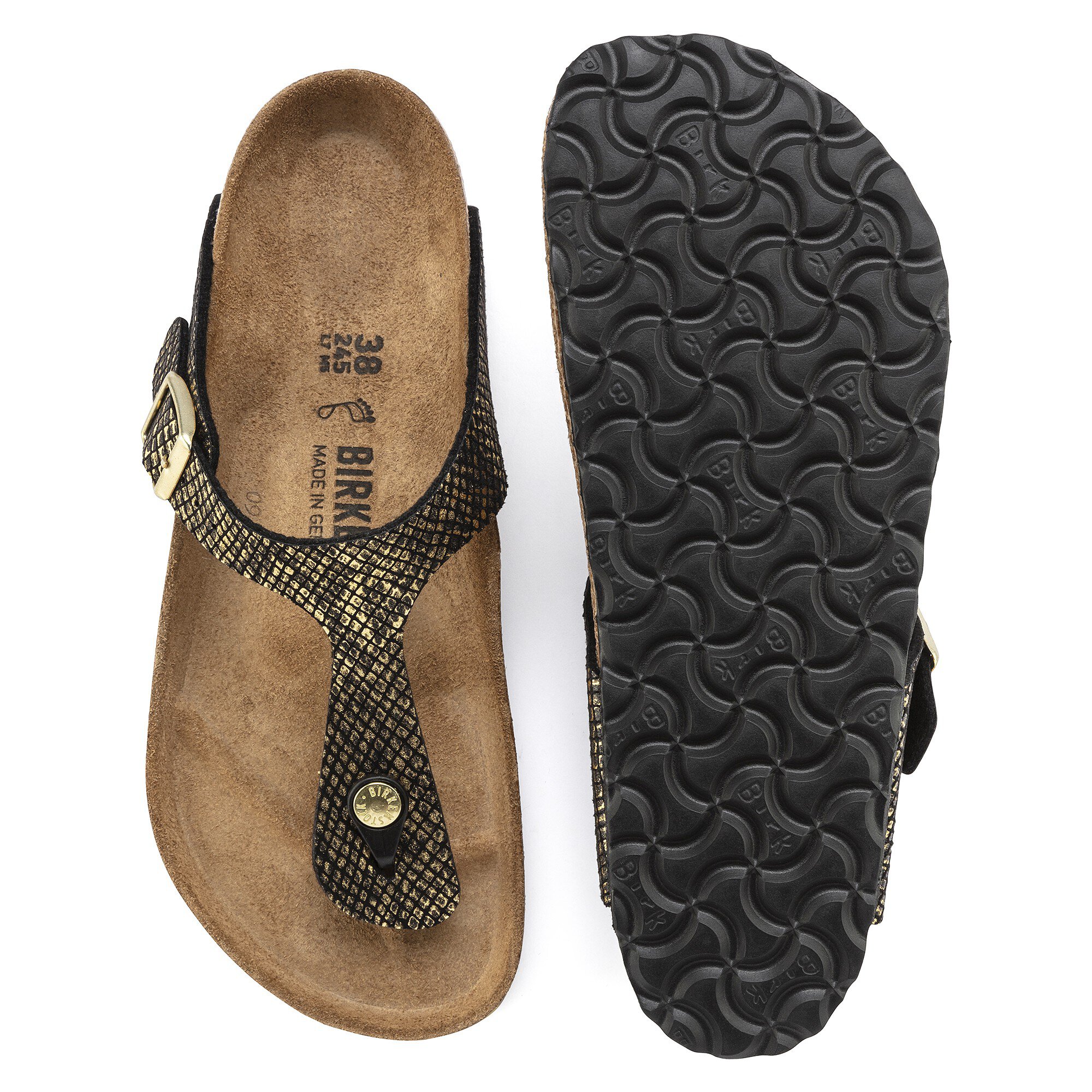 Gizeh Microfiber Shiny Python Black BIRKENSTOCK